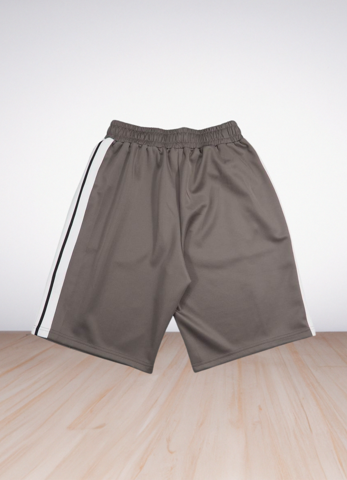 מכנסי שורטס Palm Angels בצבע אפור עם הדפס לוגו