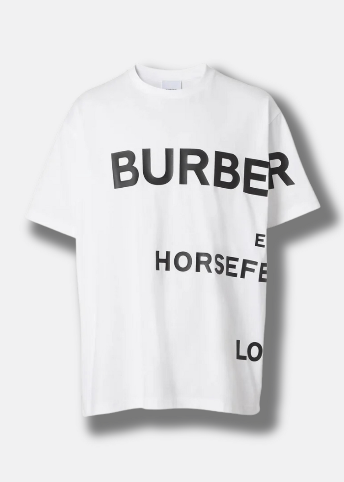ברברי טי שירט צבע לבן Horseferry-print T-shirt