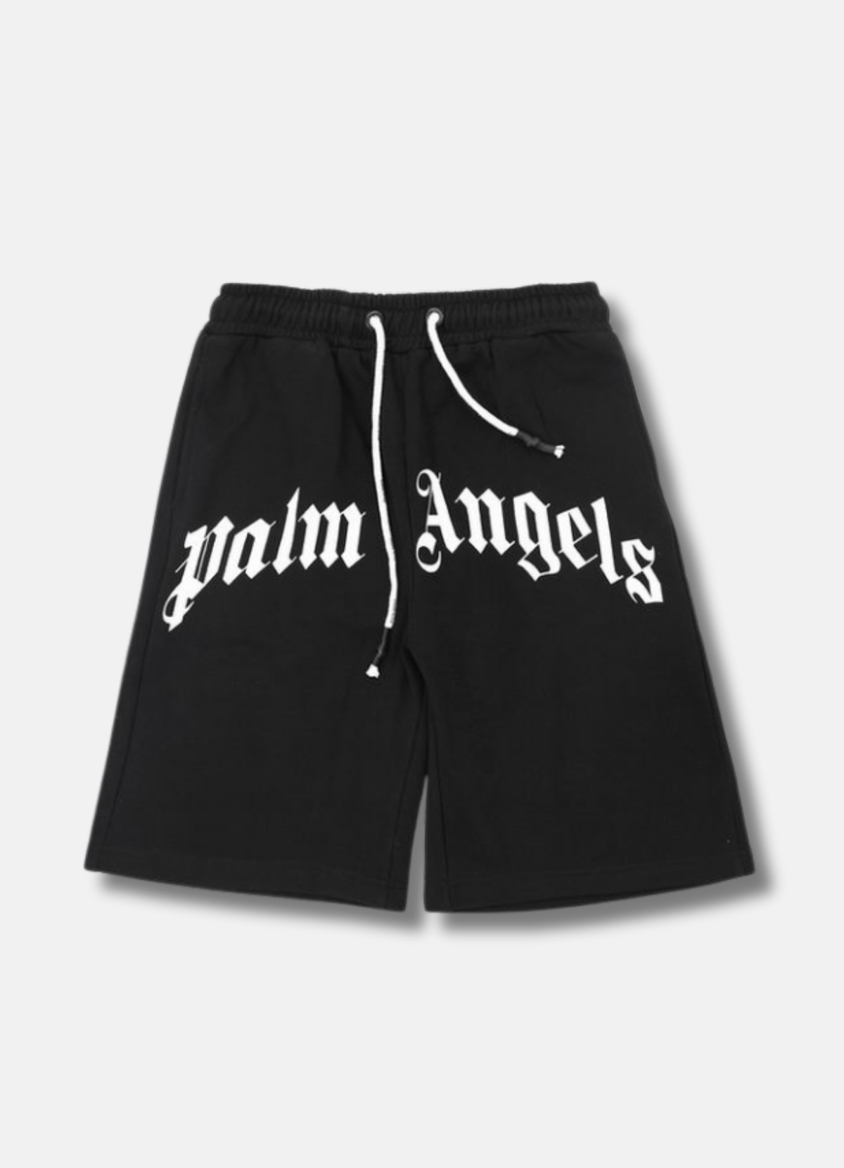 מכנסי שורטס Palm Angels בצבע שחור עם הדפס לוגו
