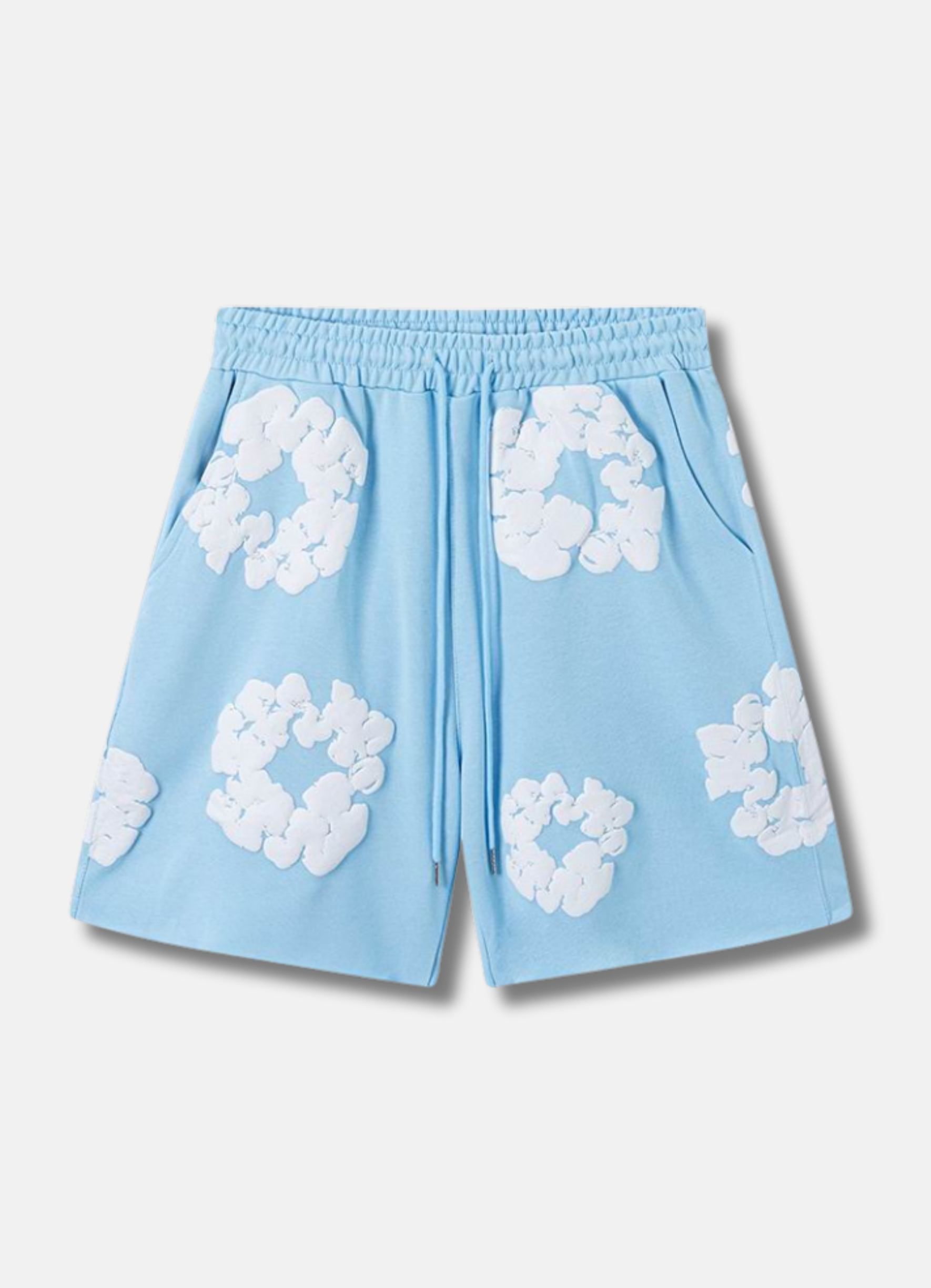 Cotton Wreath Shorts Light Blue