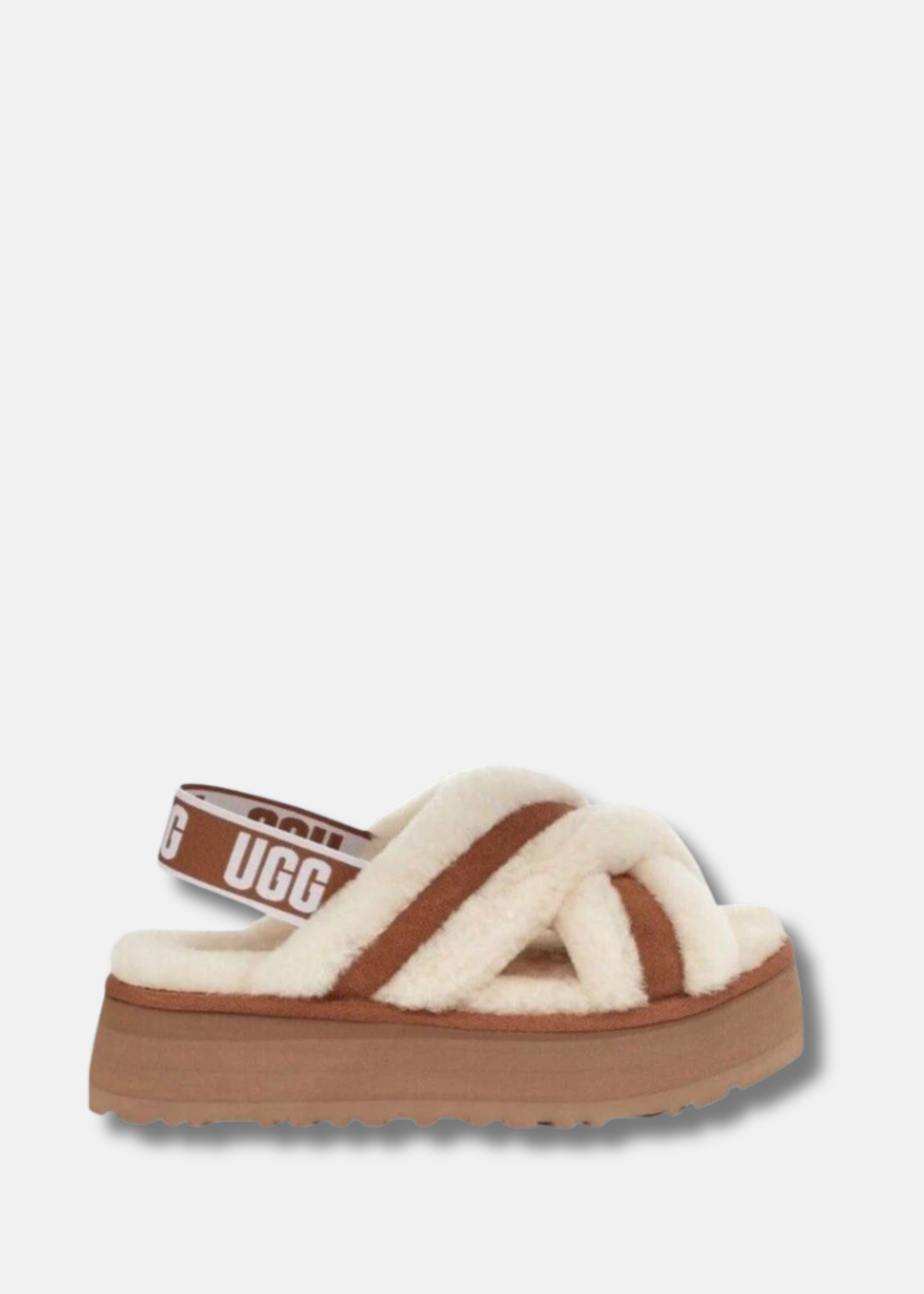 DISCO CROSS SLIDE IN CHESTNUT