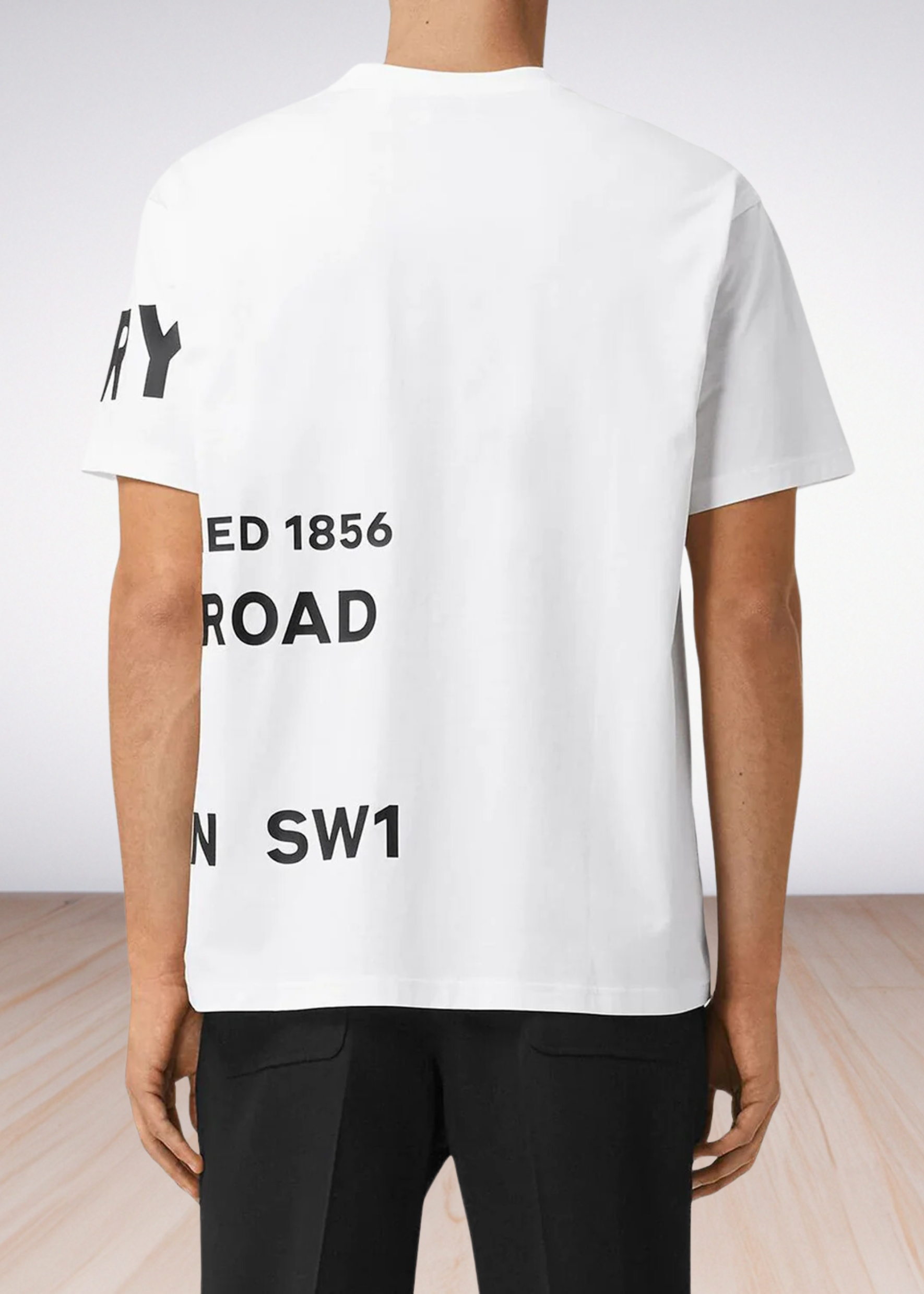 ברברי טי שירט צבע לבן Horseferry-print T-shirt