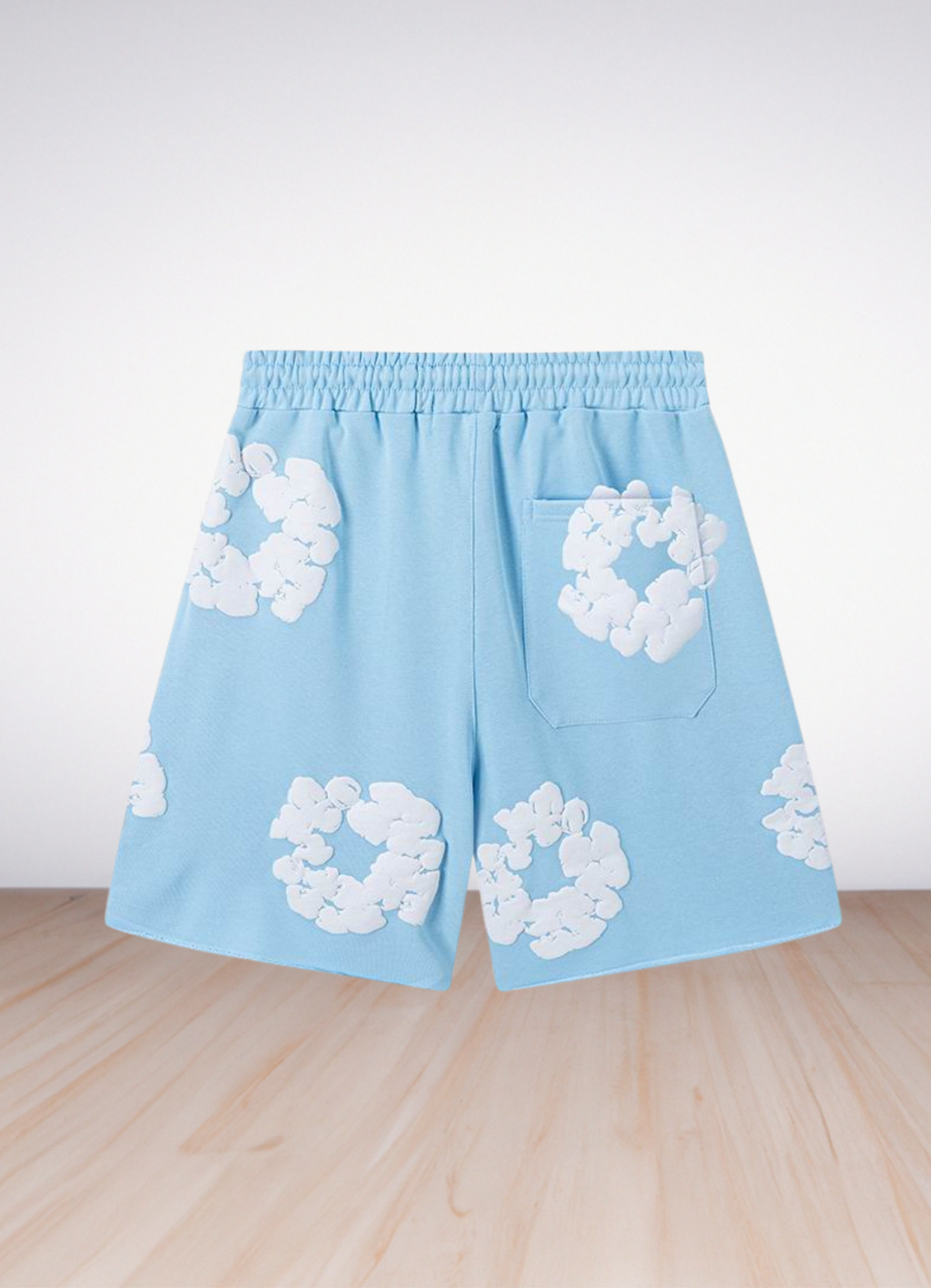 Cotton Wreath Shorts Light Blue
