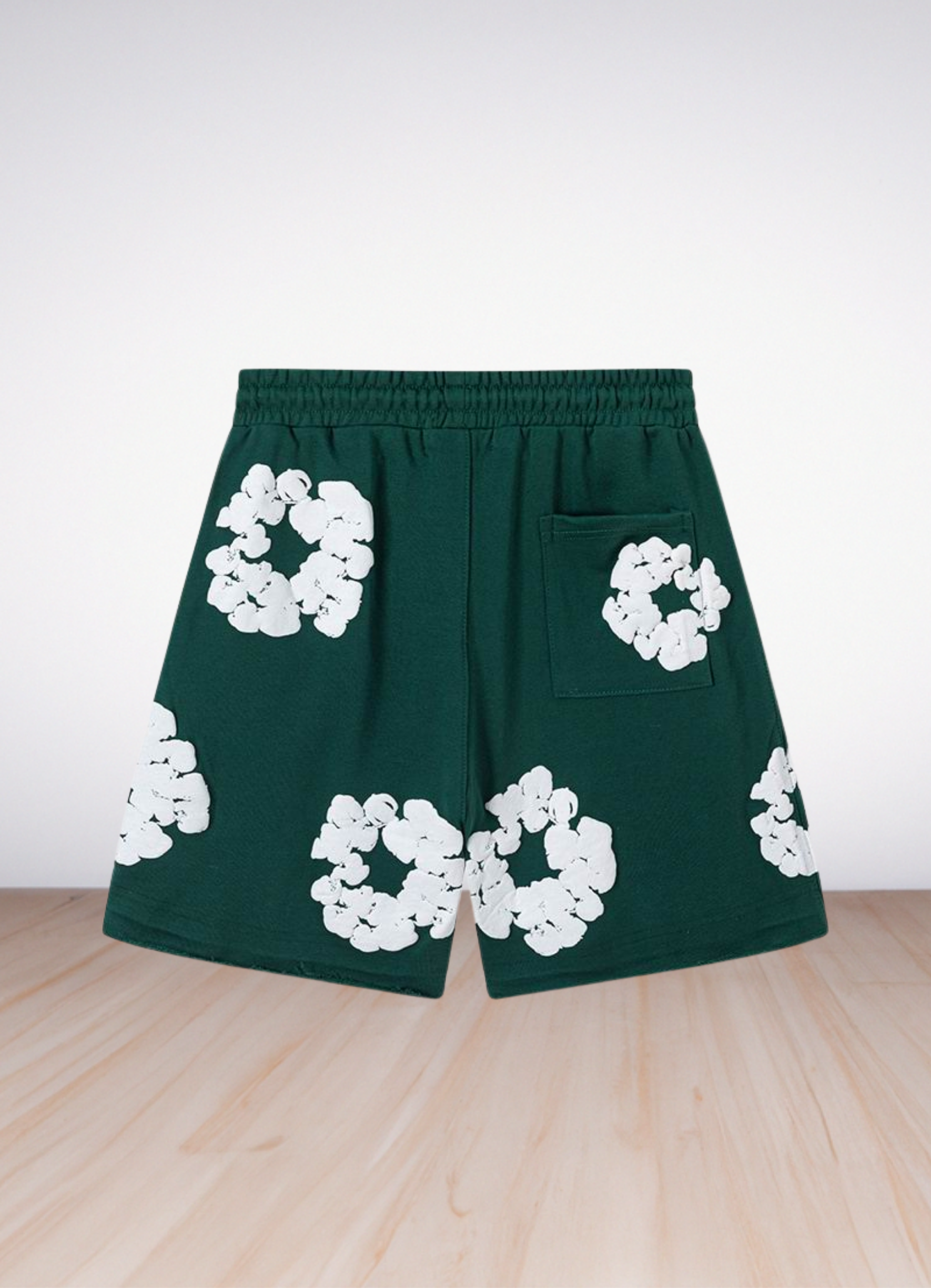 Cotton Wreath Shorts Green