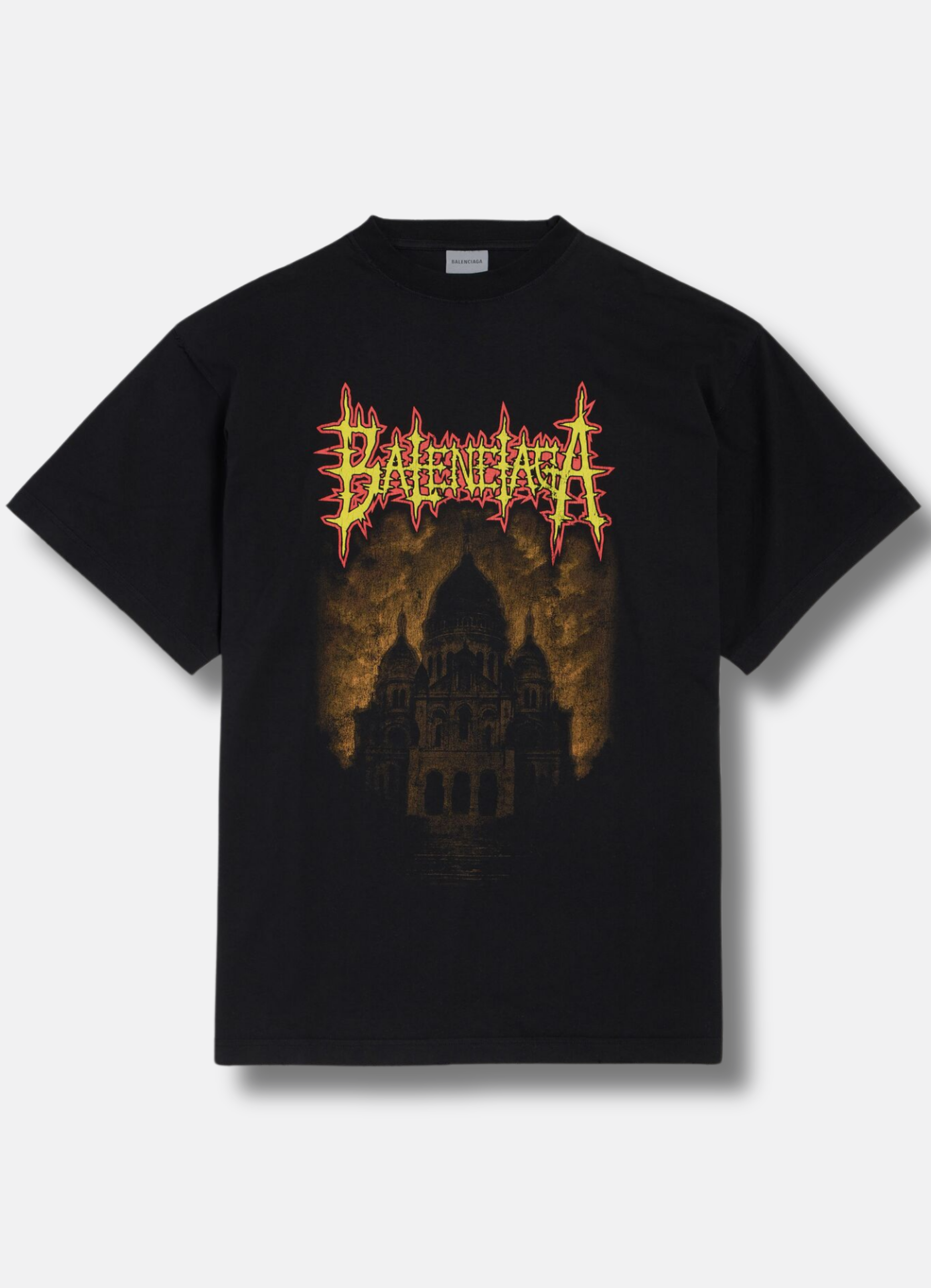 Sacré Coeur Oversized T-Shirt in black dry jersey