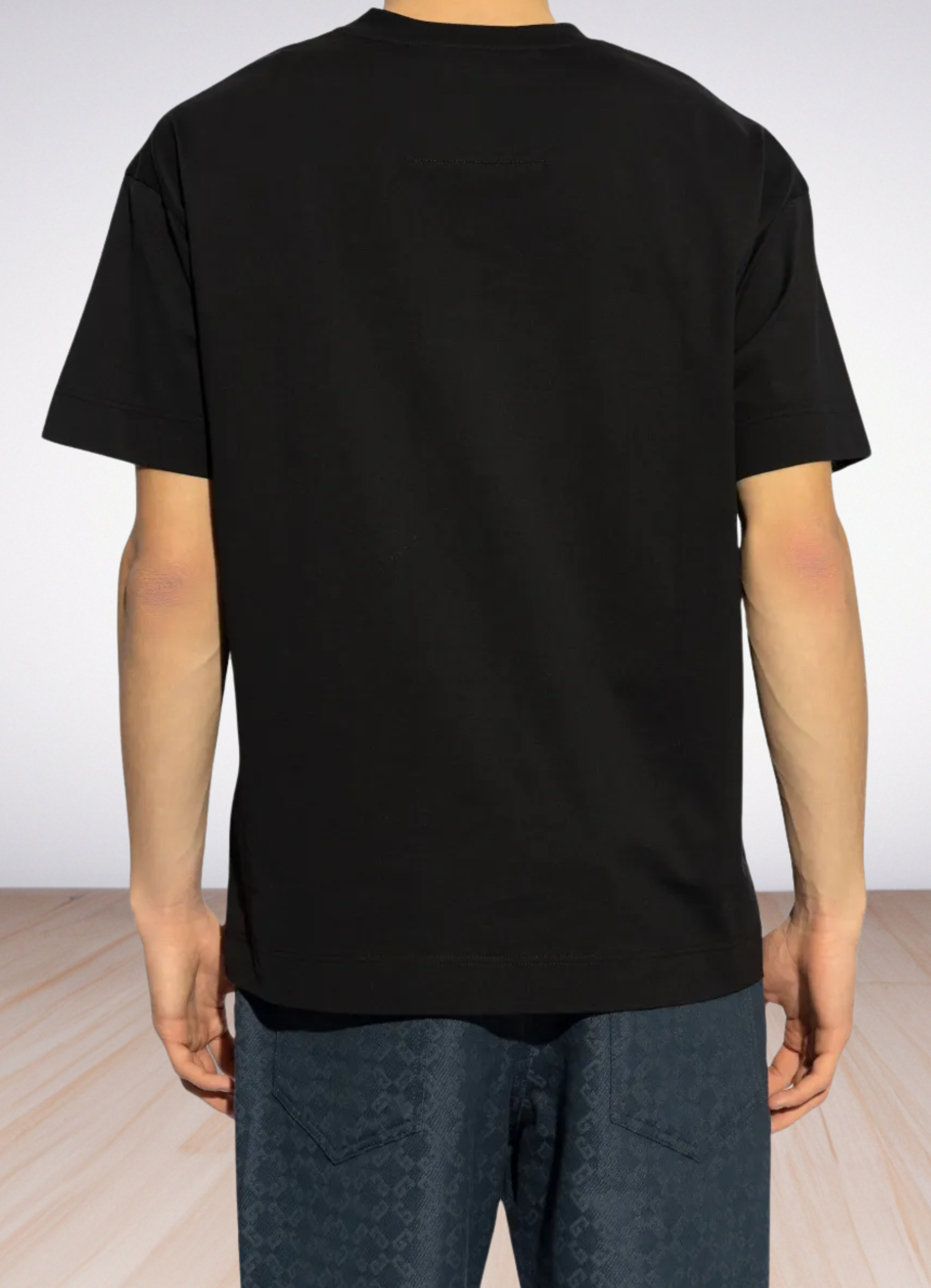 Medallion logo cotton T-shirt טי שירט אובר סייז צבע שחור
