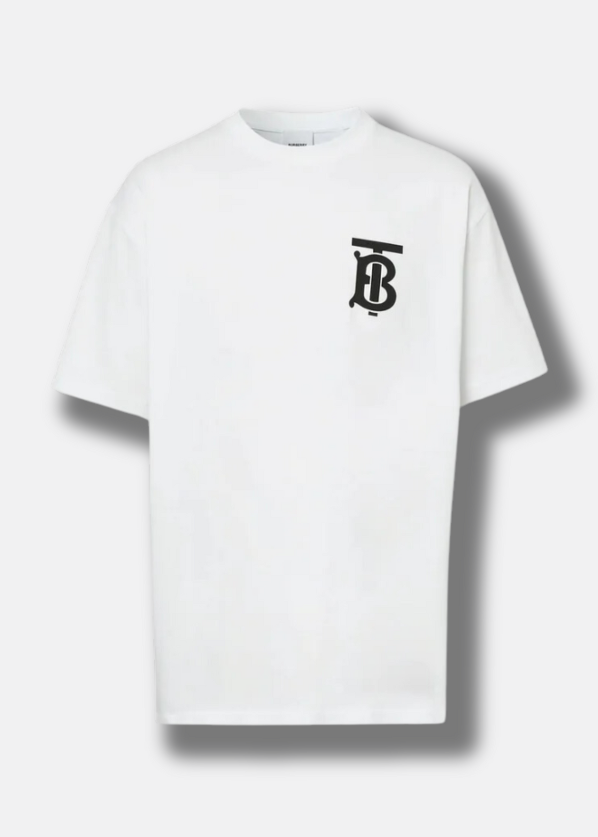 ברברי טי שירט צבע לבן Logo Print Cotton T-shirt