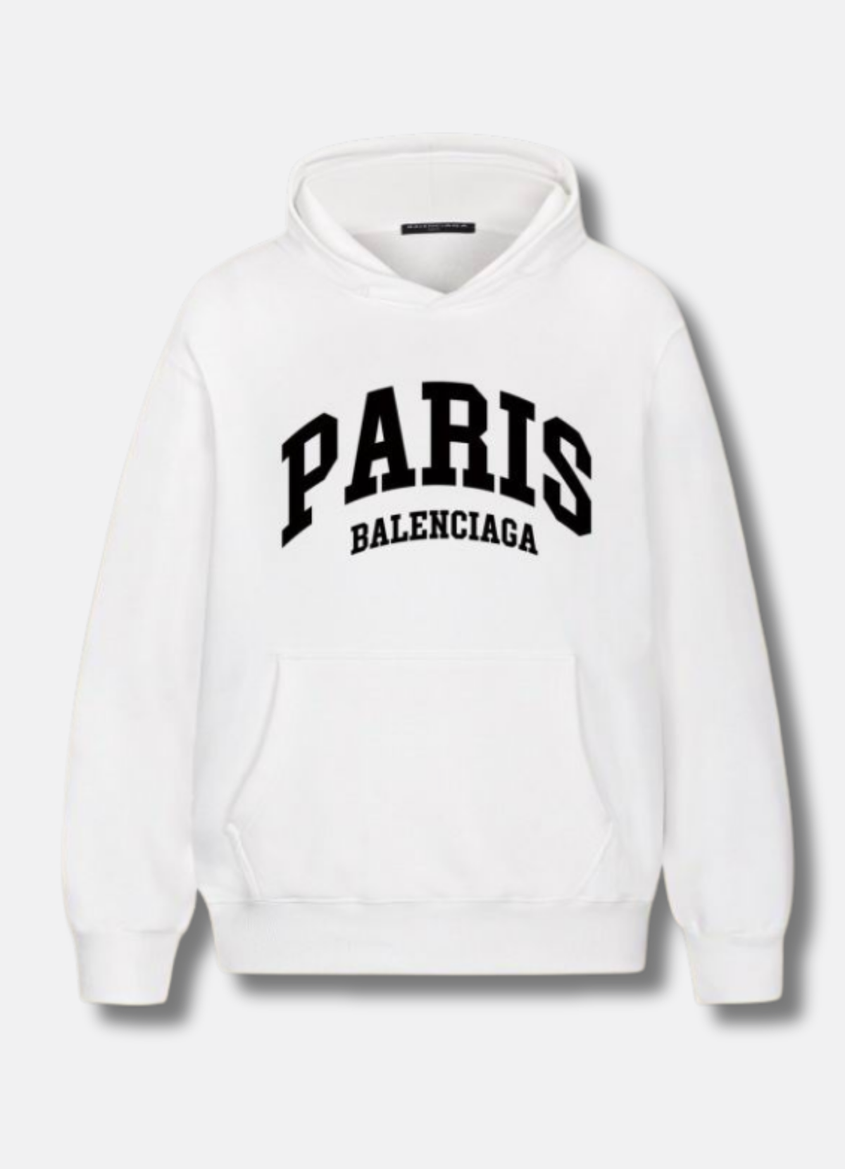PARIS Logo graphic-print hoodie White