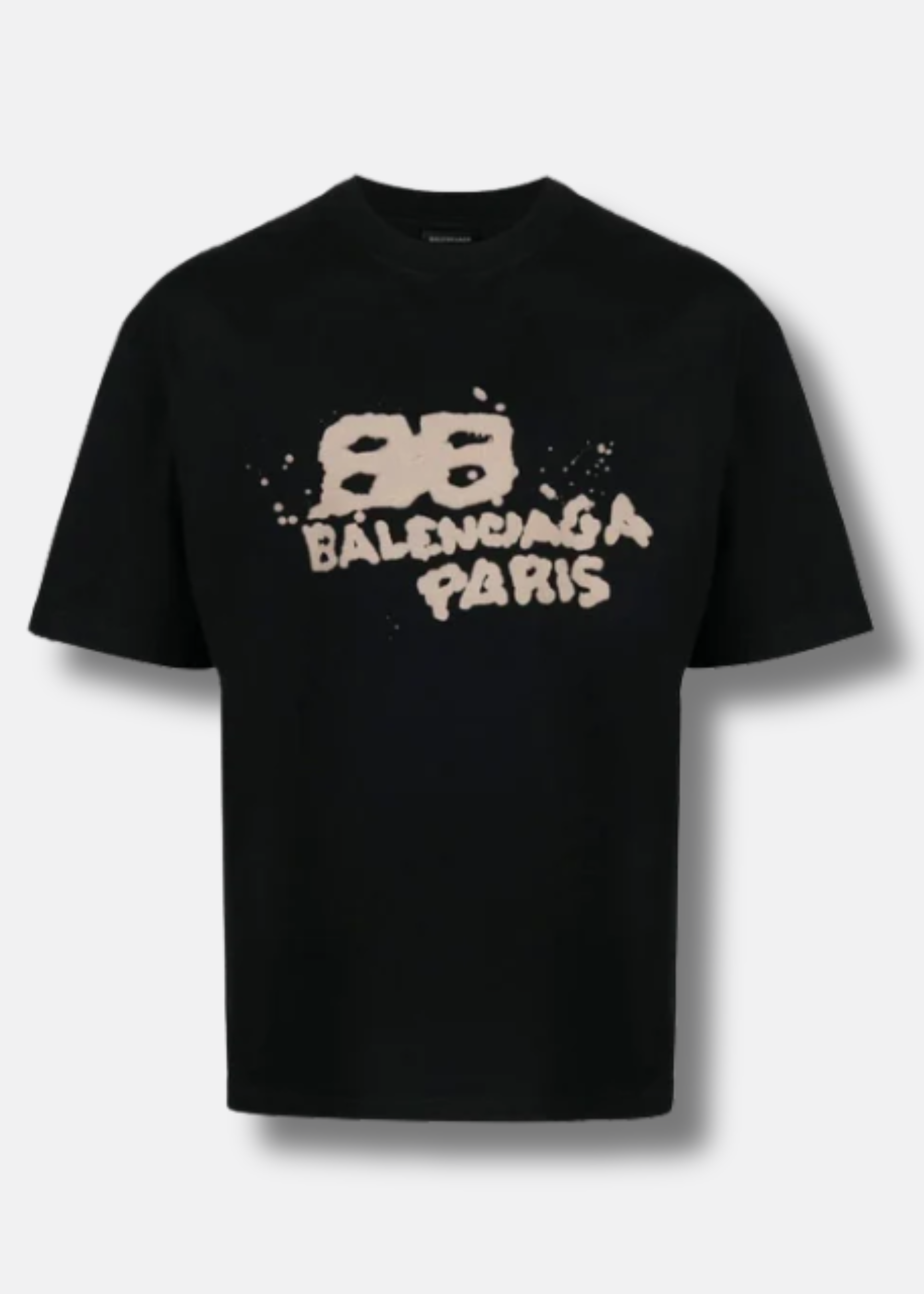 logo-print short-sleeve black T-shirt
