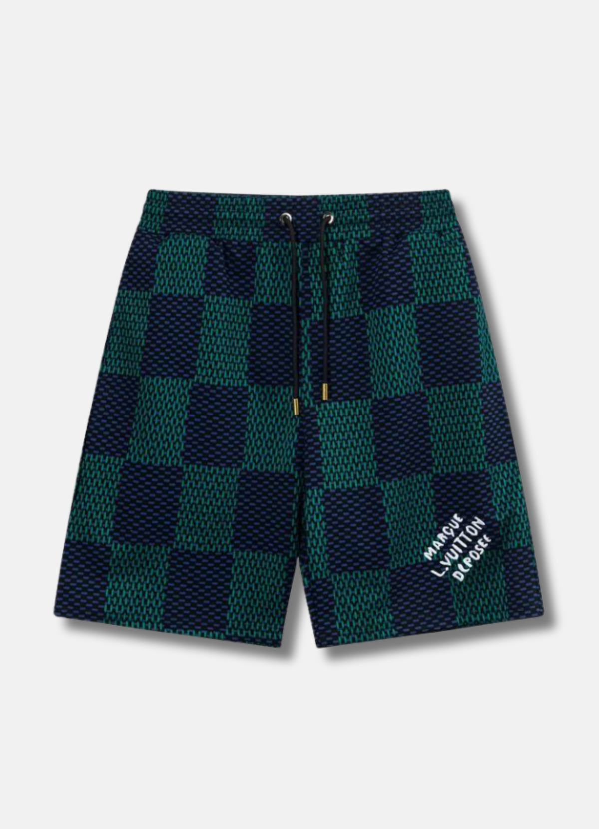 Logo Print Track Shorts Green