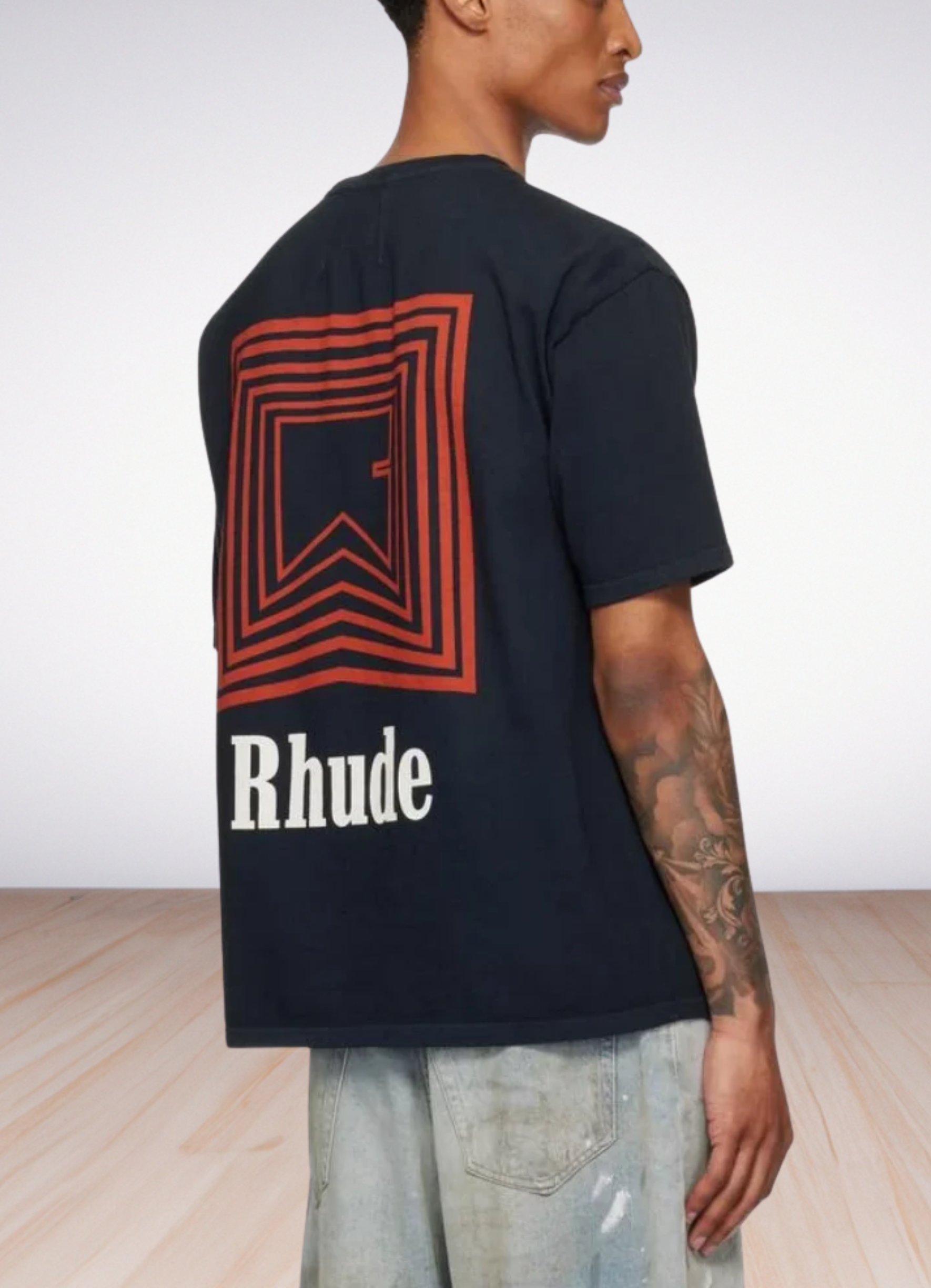 Logo Print T shirt טי שירט אובר סייז צבע שחור