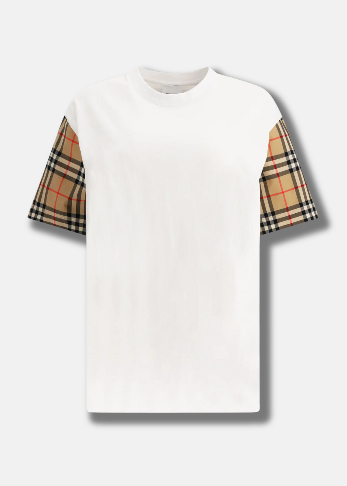 ברברי טי שירט צבע לבן Vintage Check Cotton T Shirt
