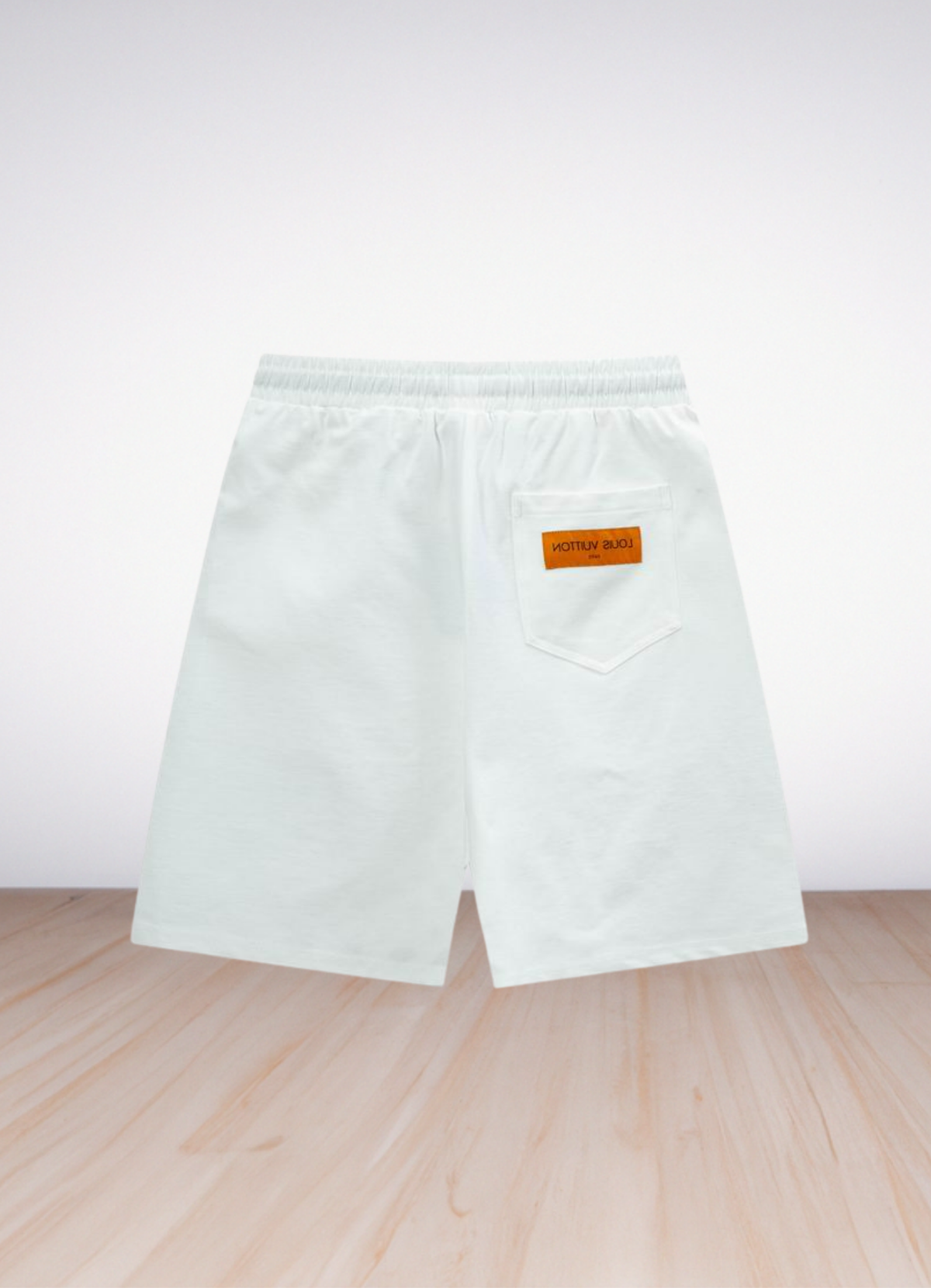 Logo Print Track Shorts White