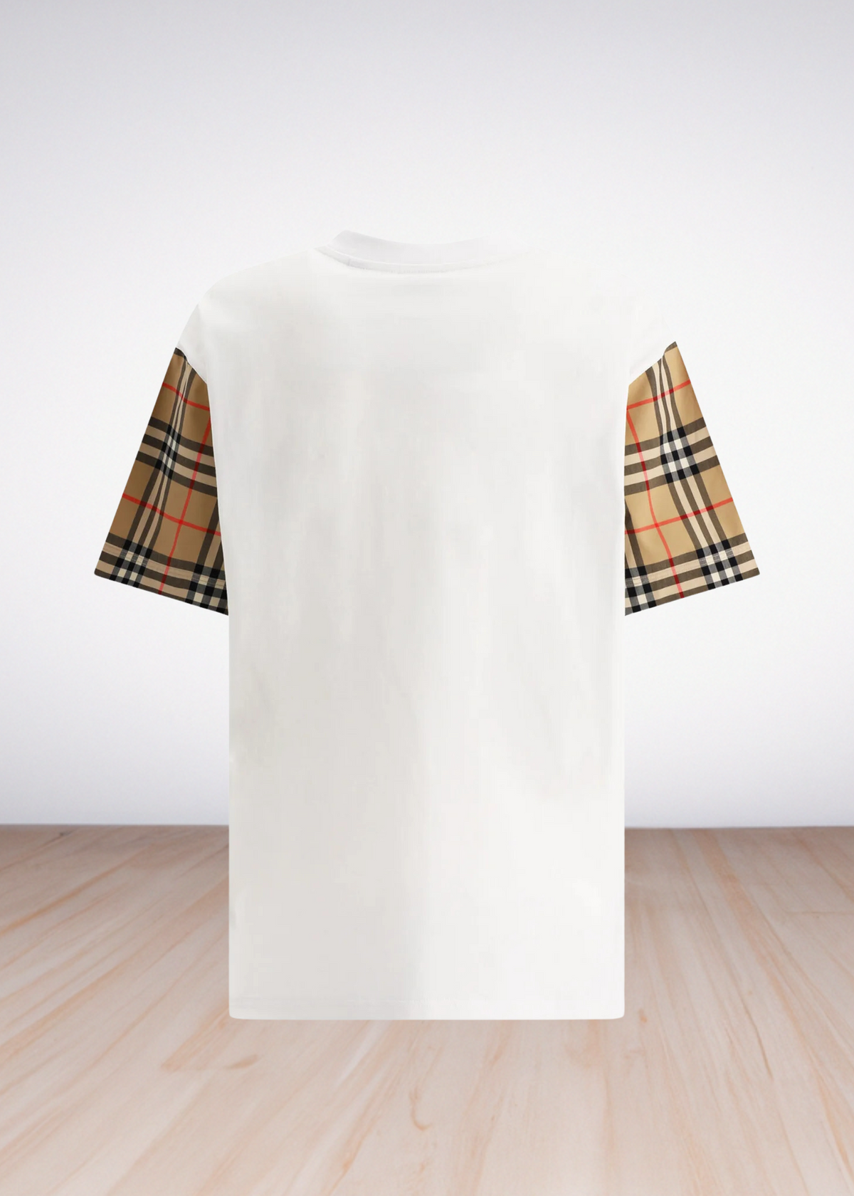 ברברי טי שירט צבע לבן Vintage Check Cotton T Shirt