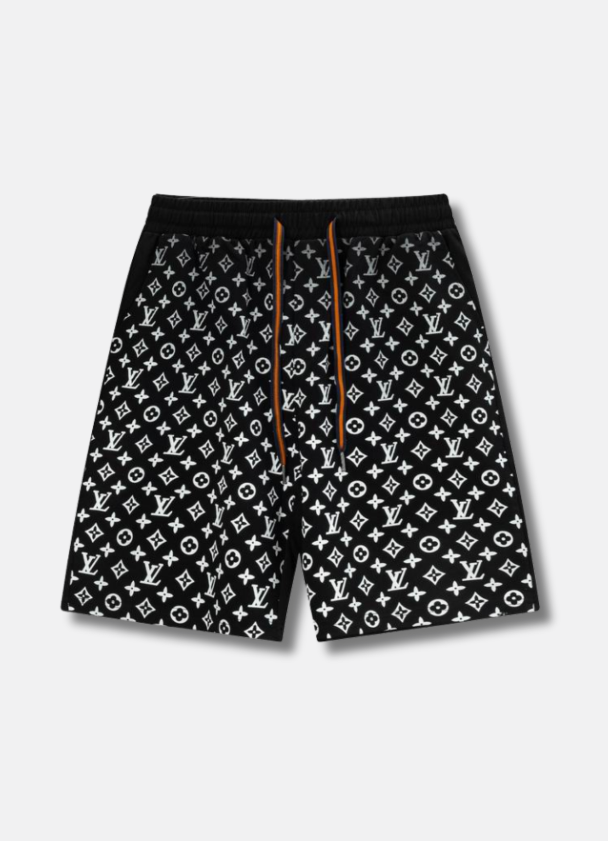 Logo Print Track Shorts Black