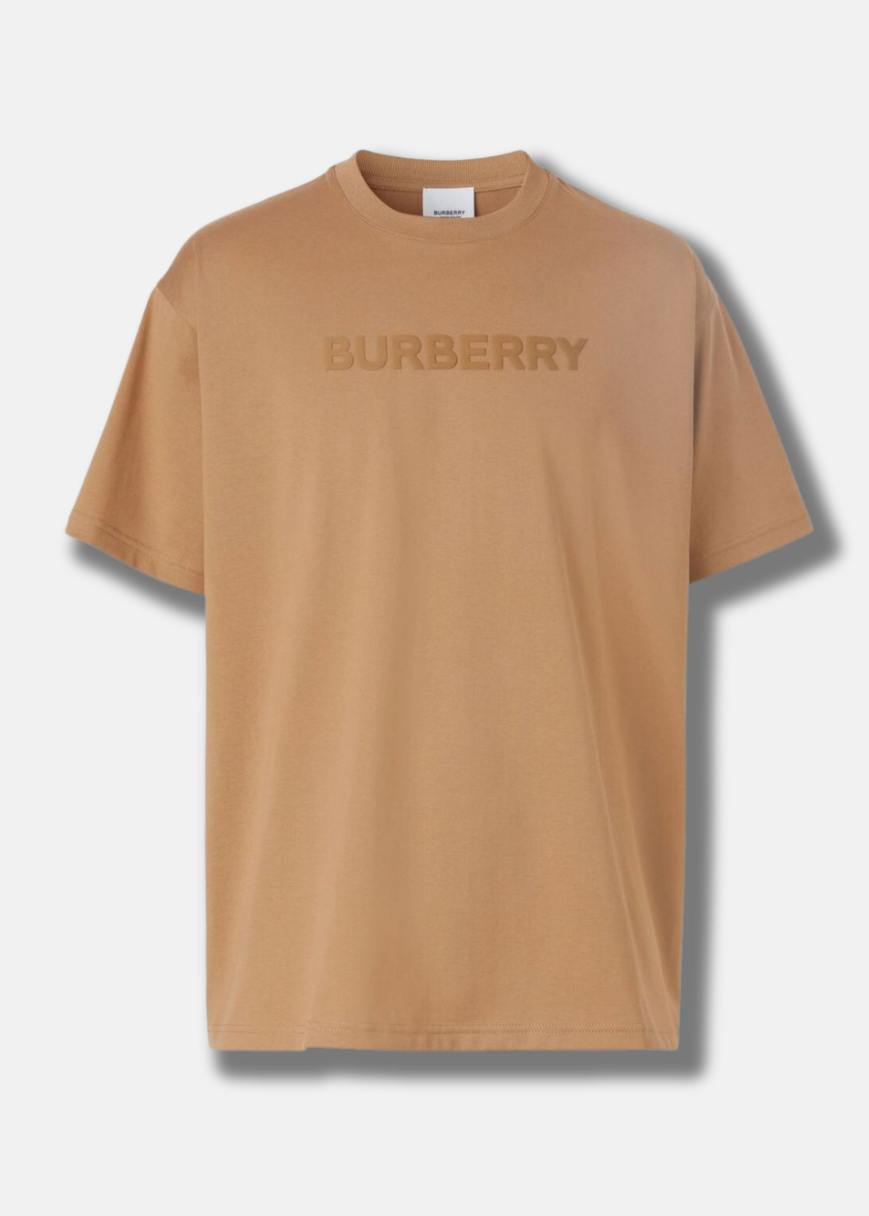 ברברי טי שירט צבע חום Logo Print Cotton Oversized T-shirt