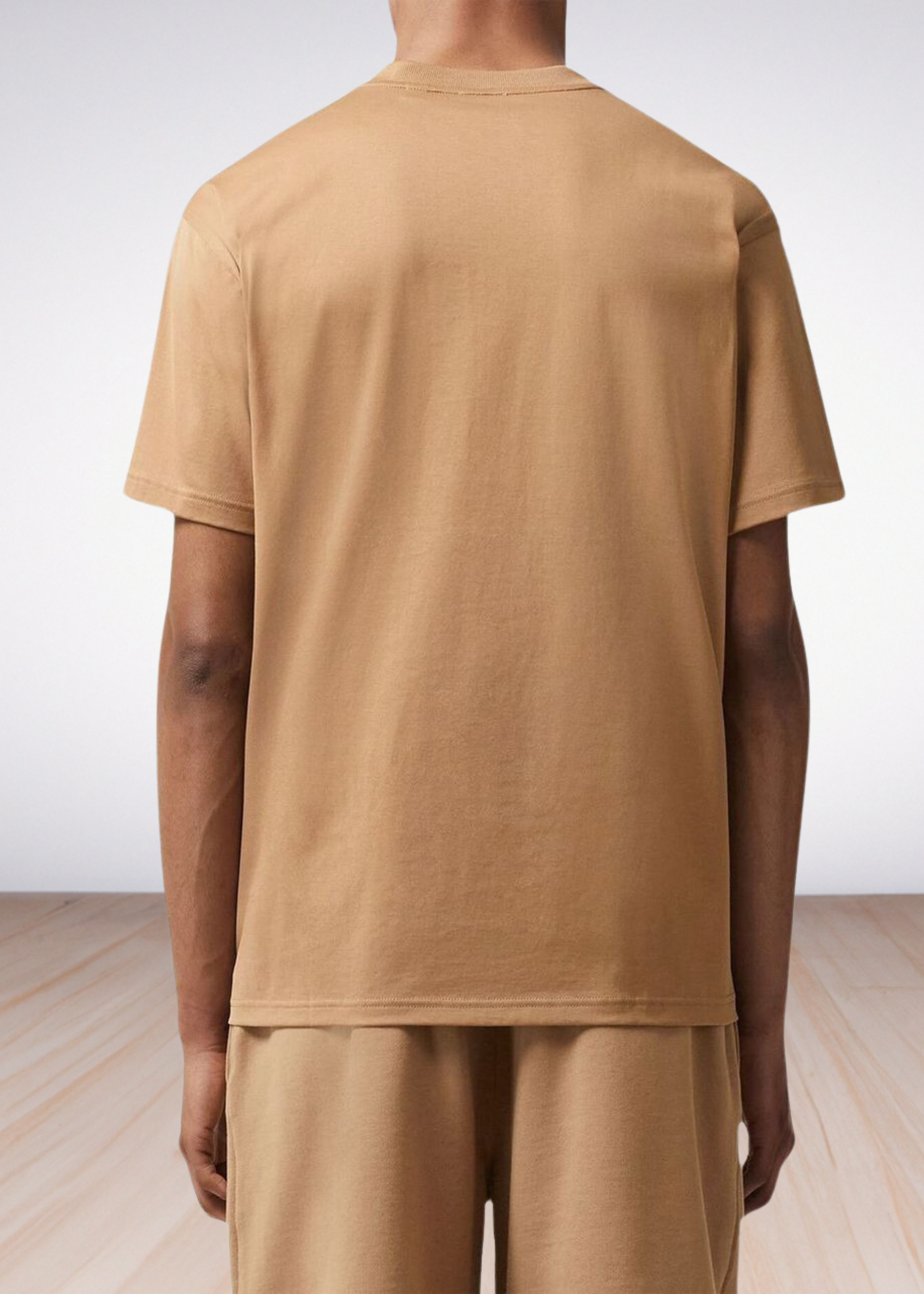 ברברי טי שירט צבע חום Logo Print Cotton Oversized T-shirt