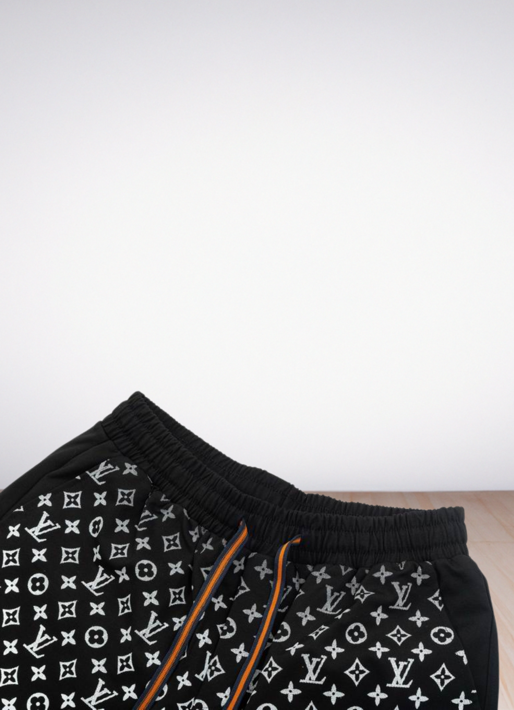 Logo Print Track Shorts Black