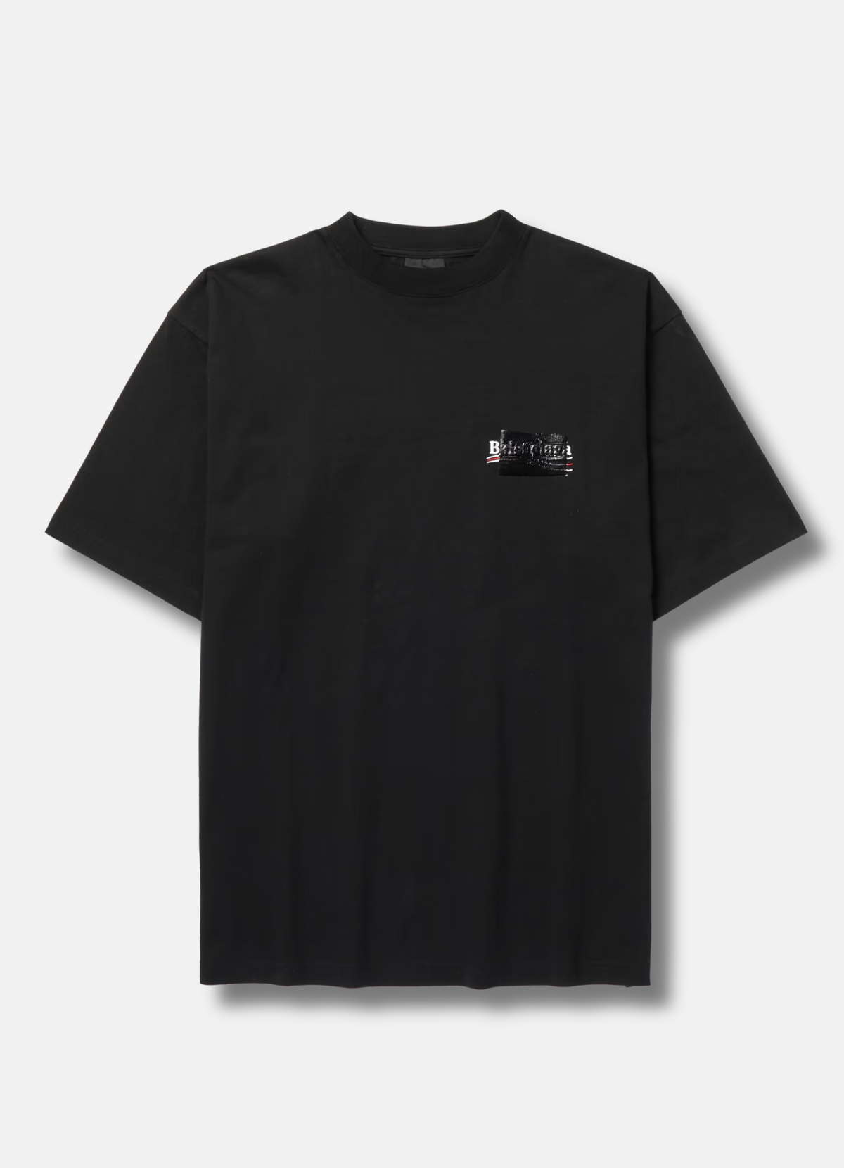 Logo embroidered oversized t shirt Fit Black