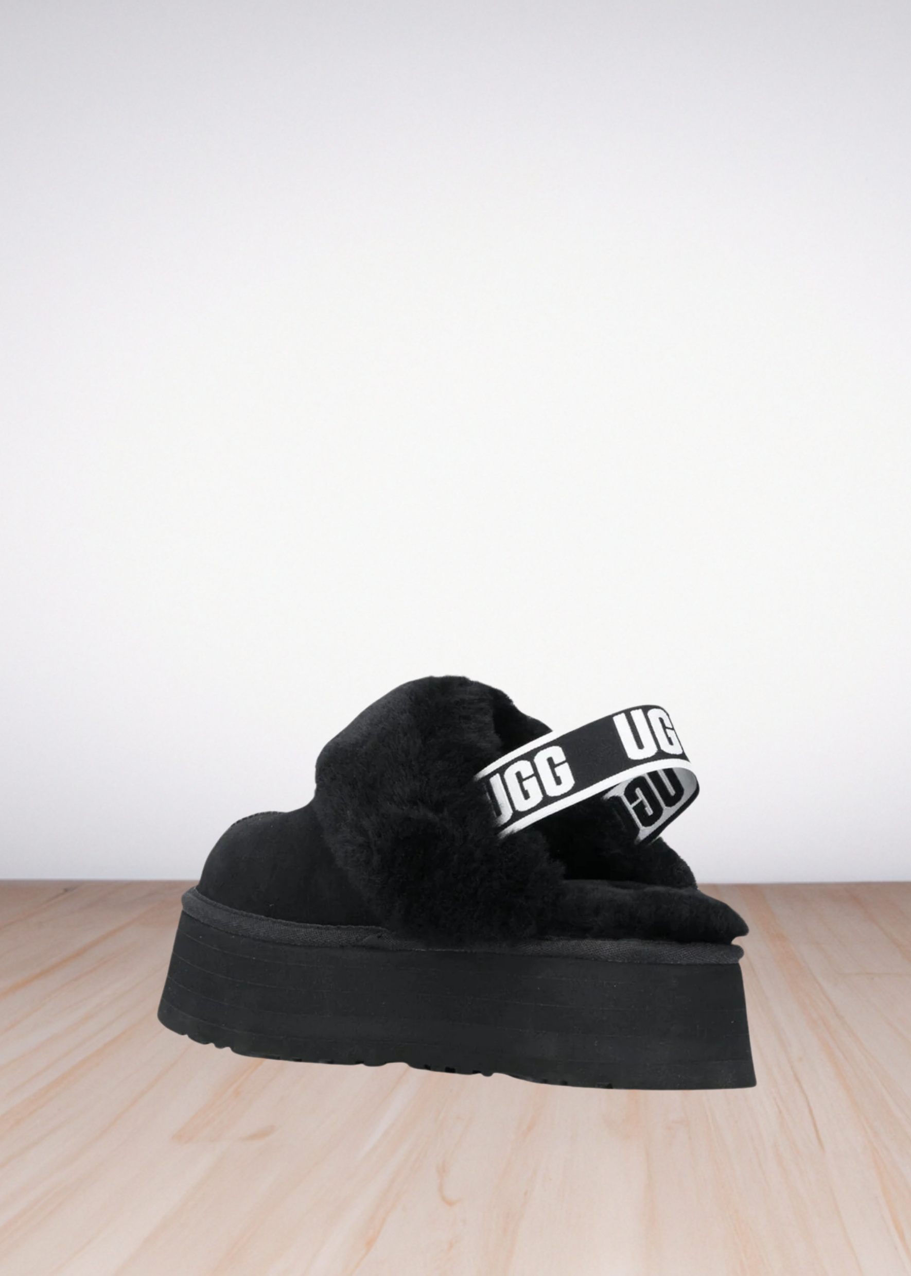 faux fur slingback mules