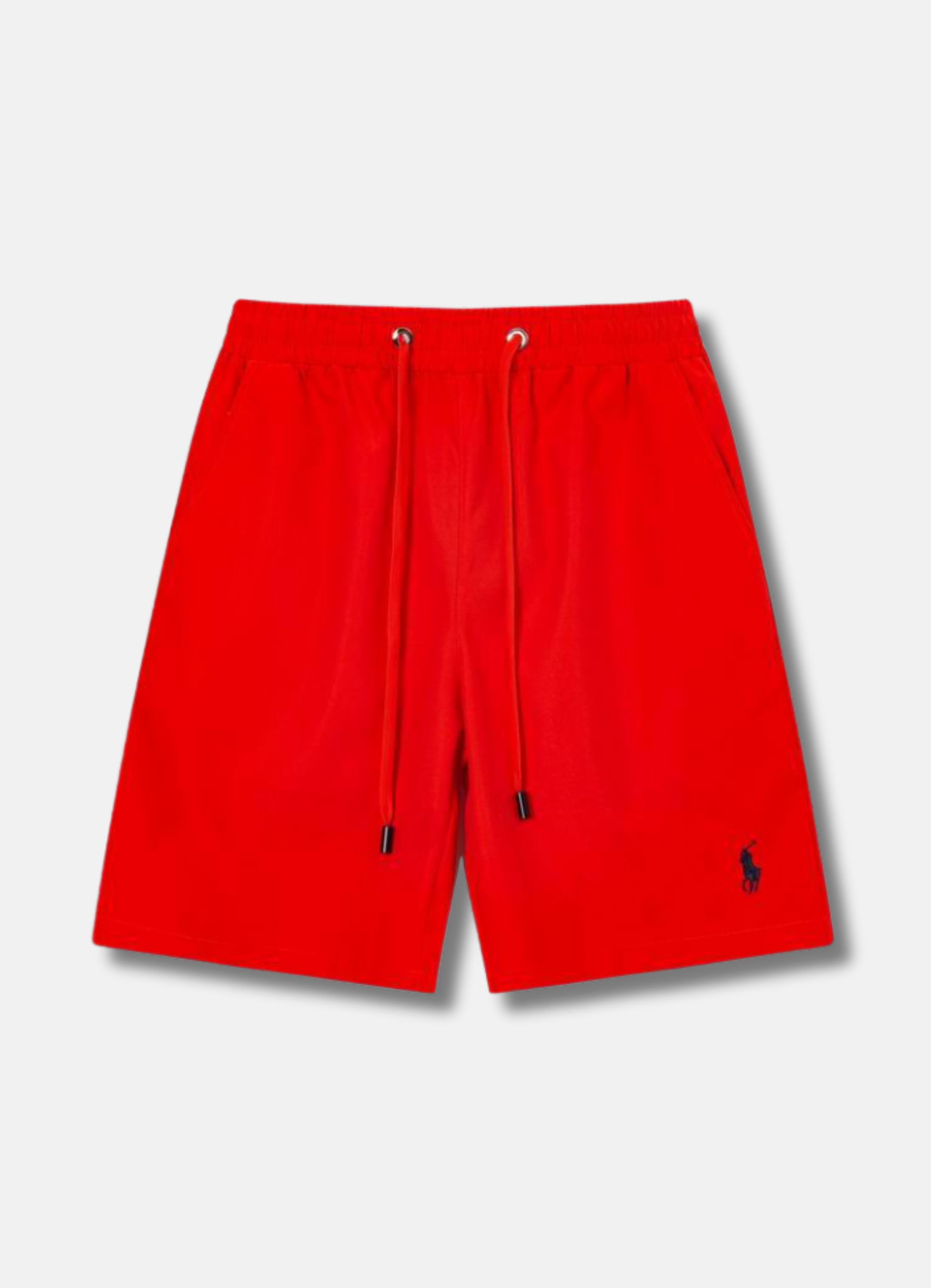 Logo Embroidered Swim Trunks Red בגד ים