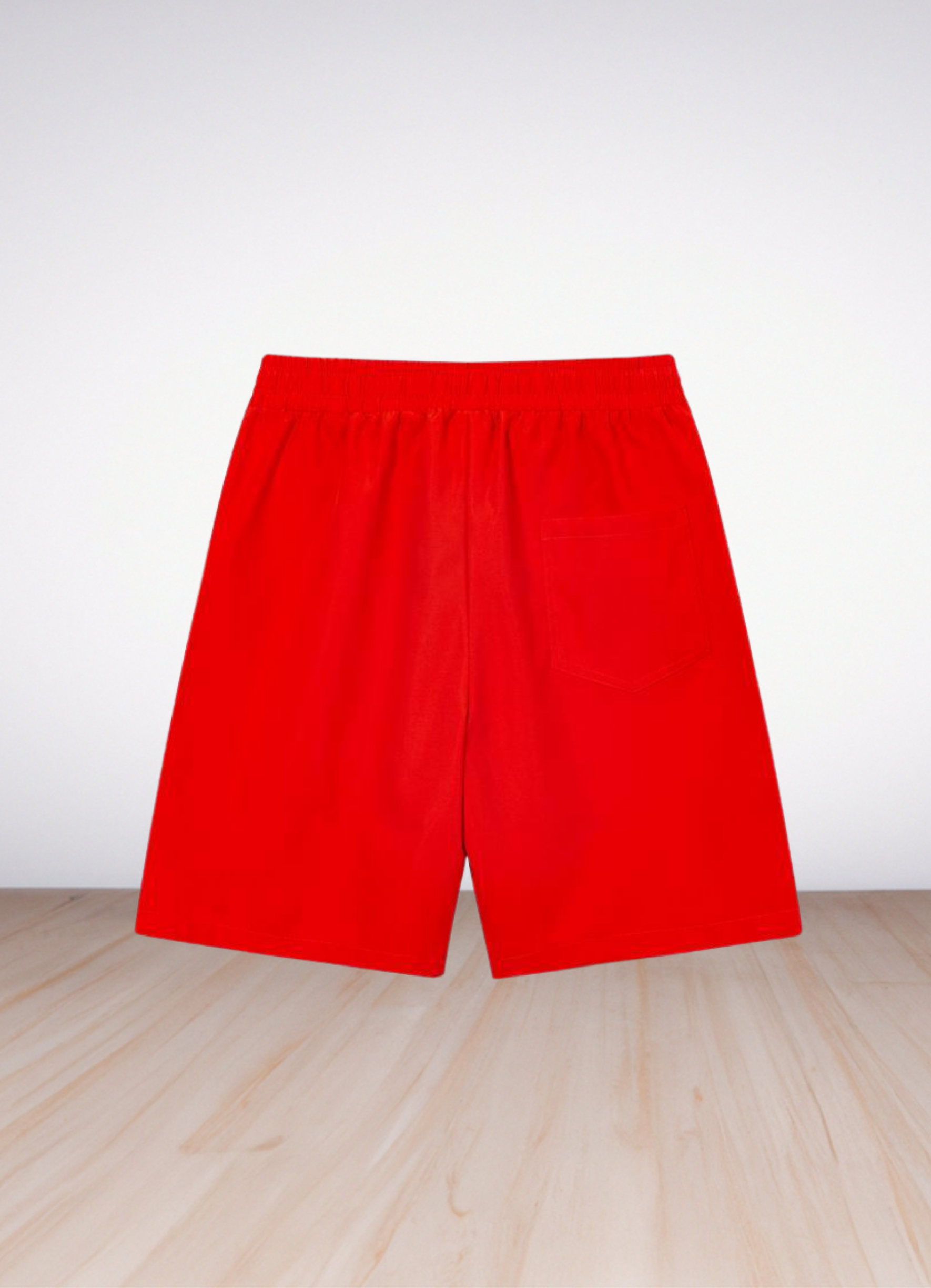 Logo Embroidered Swim Trunks Red בגד ים