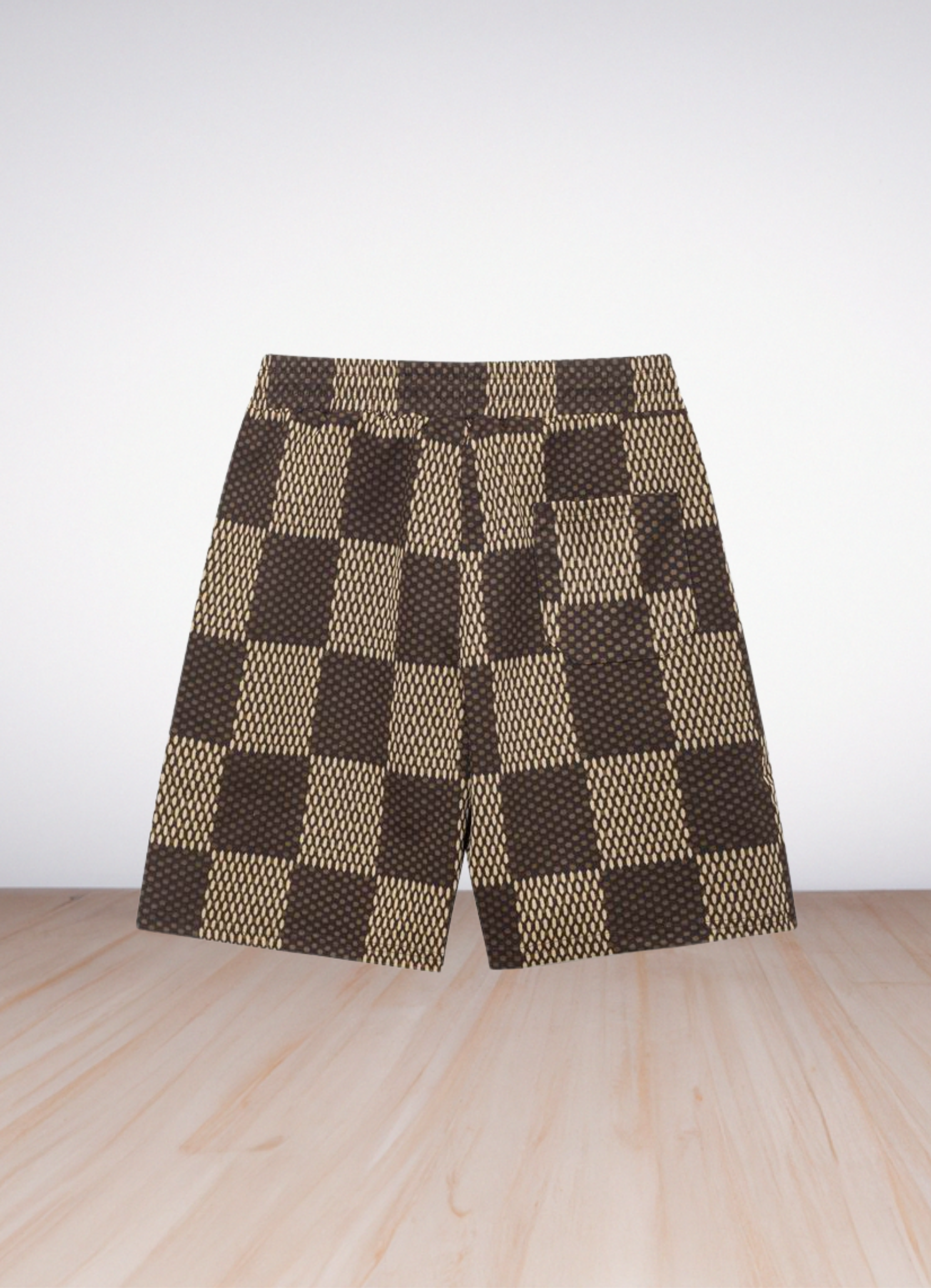 Logo Print Track Shorts Brown