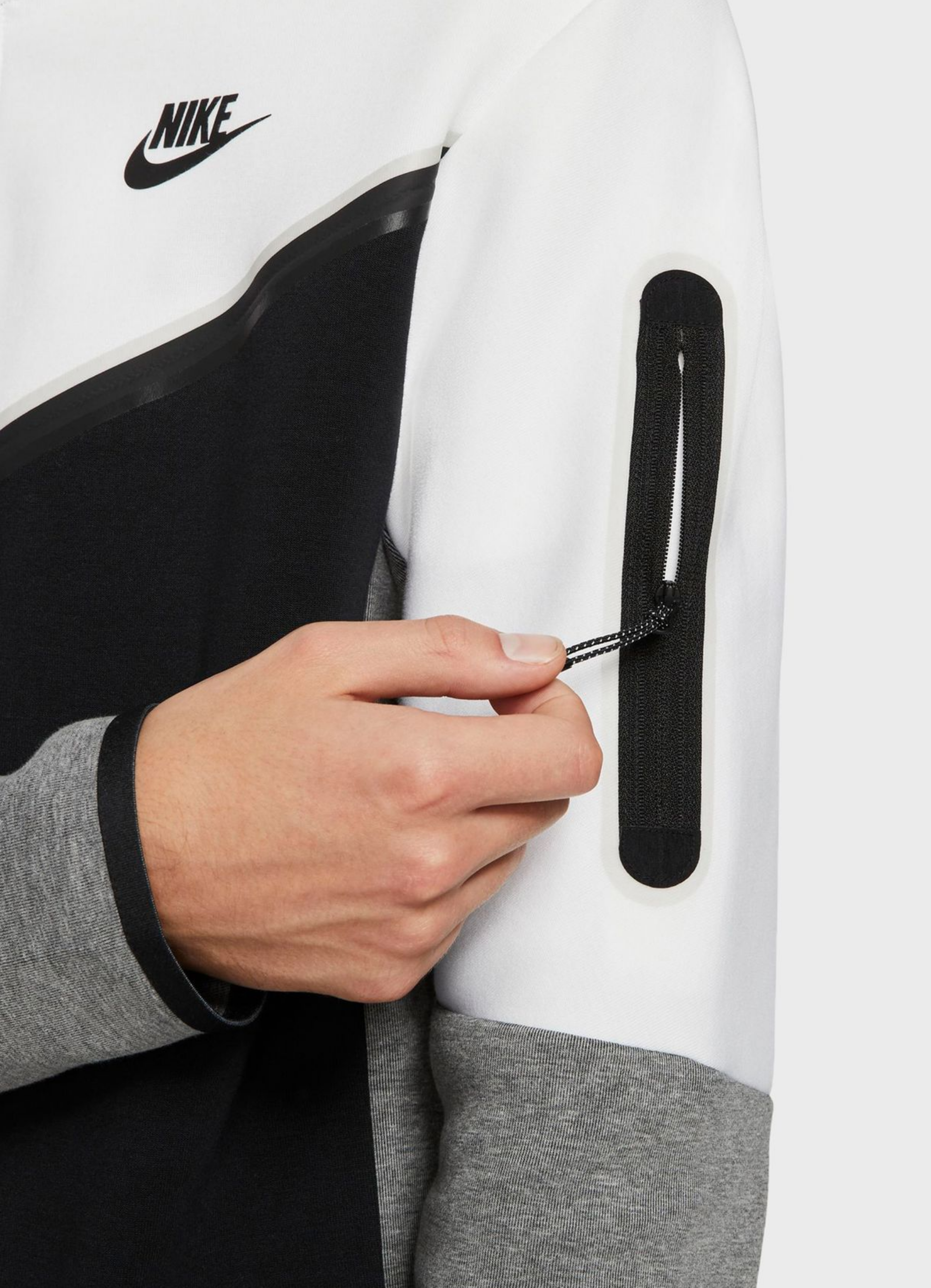 חליפת נייק טק – Nike Tech Tracksuit White Black Gray