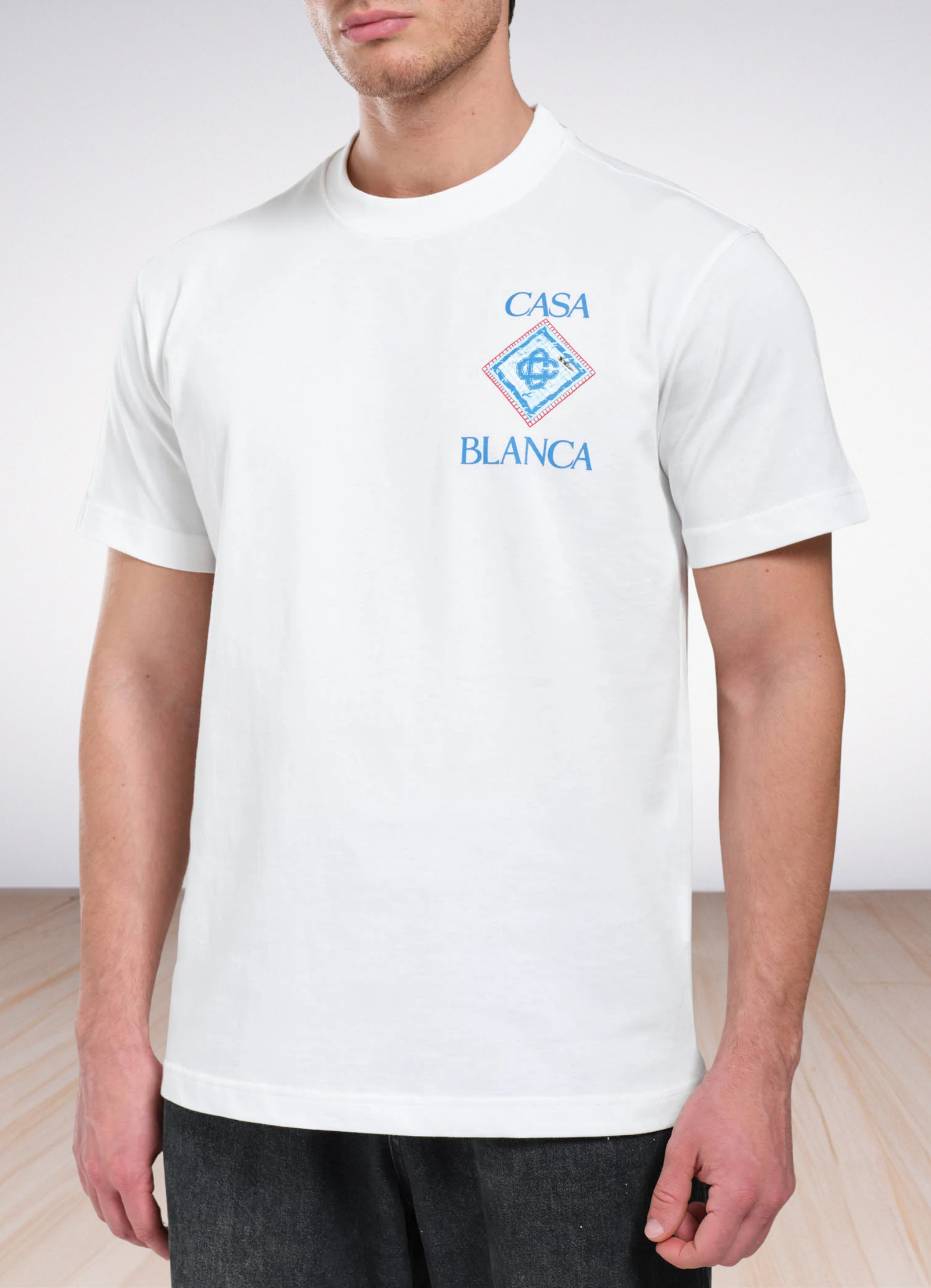 Logo Print T shirt White