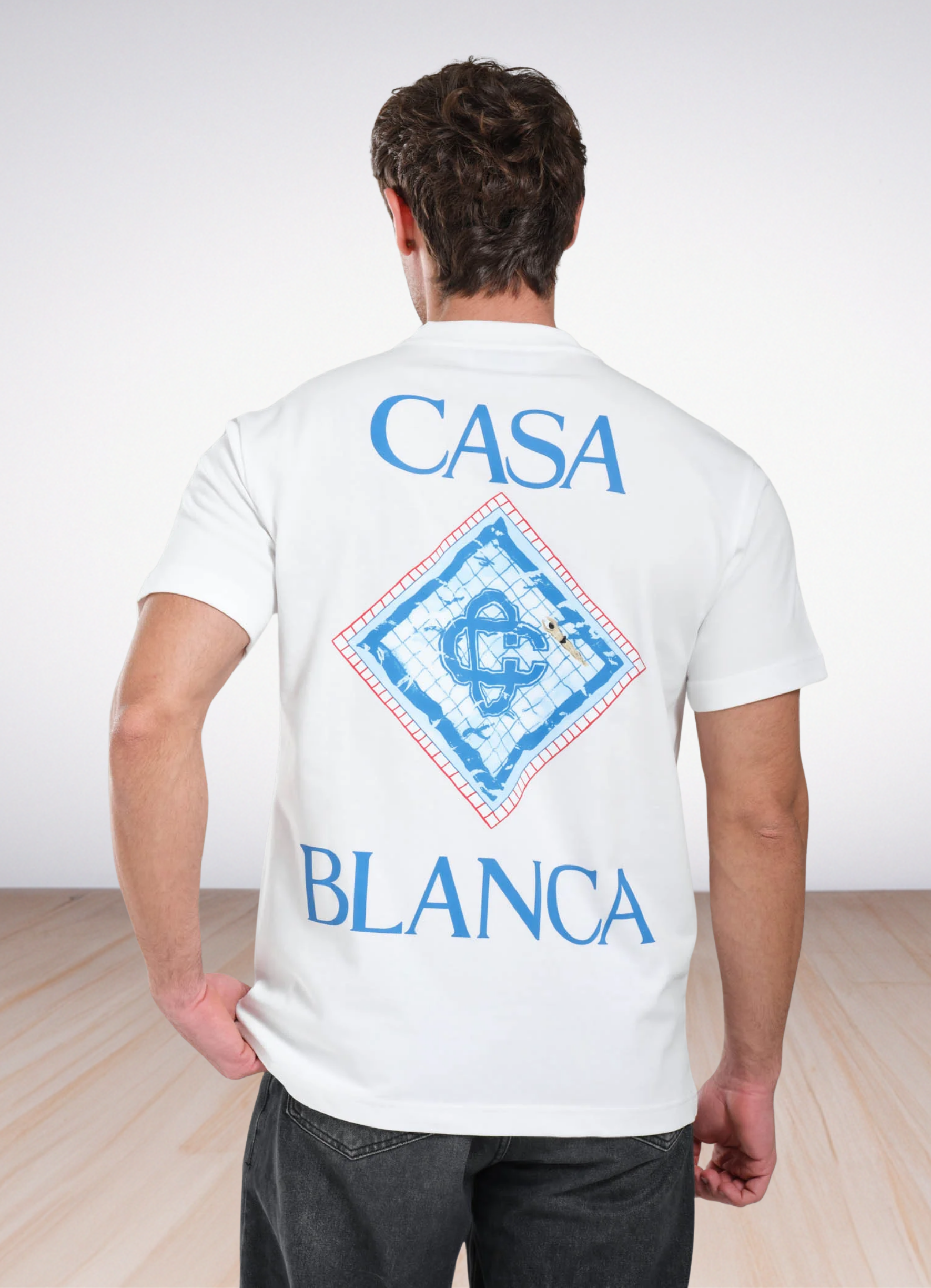 Logo Print T shirt White