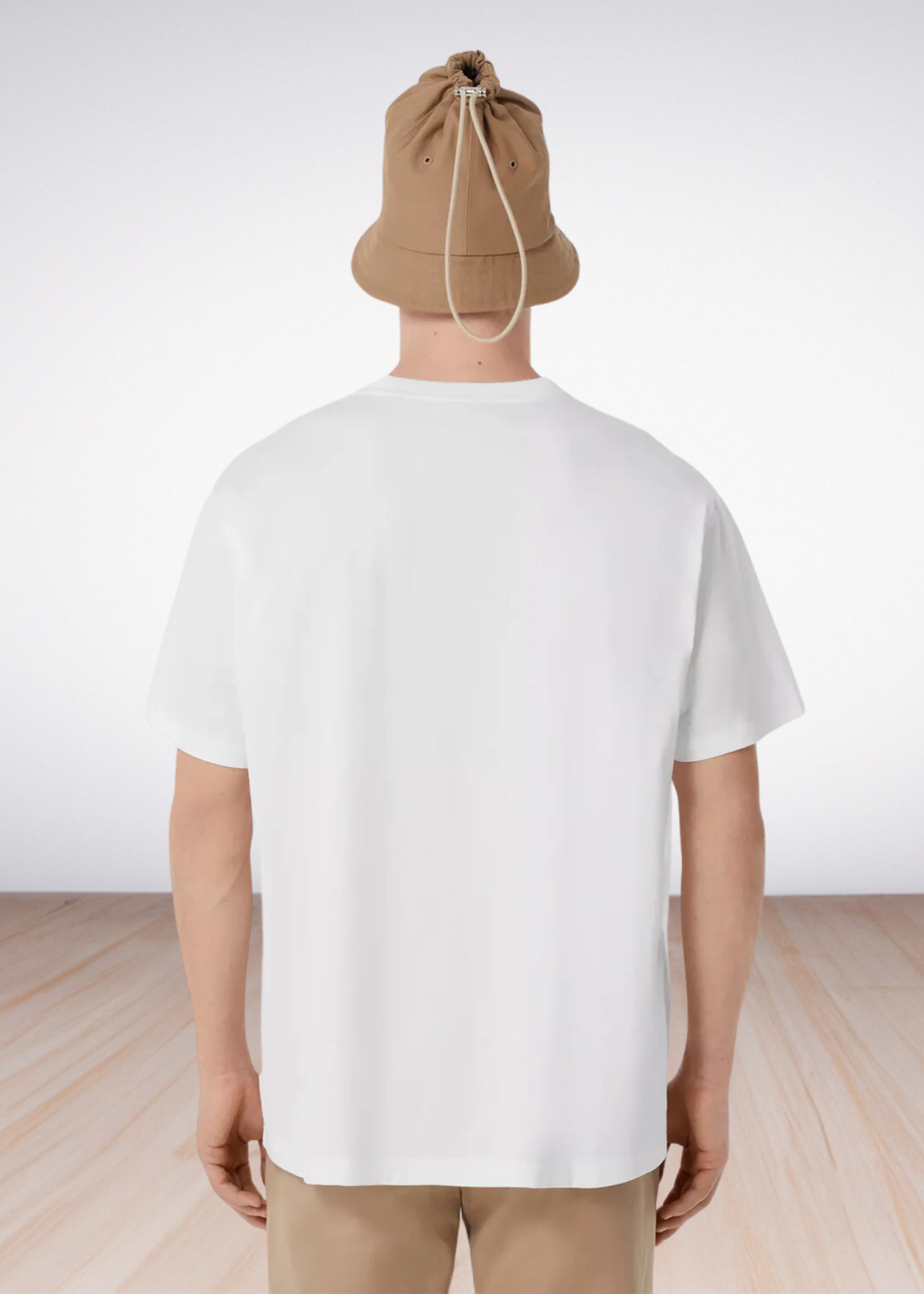 ברברי טי שירט צבע לבן Logo Print Cotton Oversized T-shirt