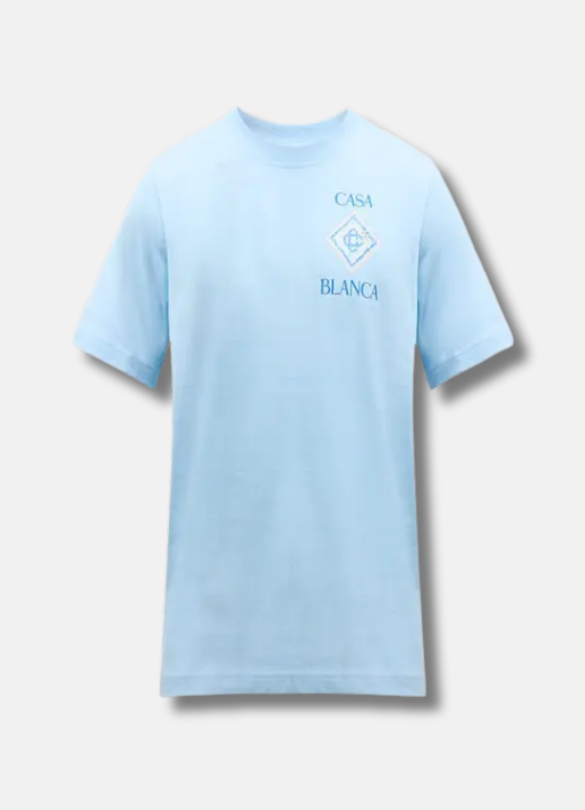 Logo Print T shirt Light Blue