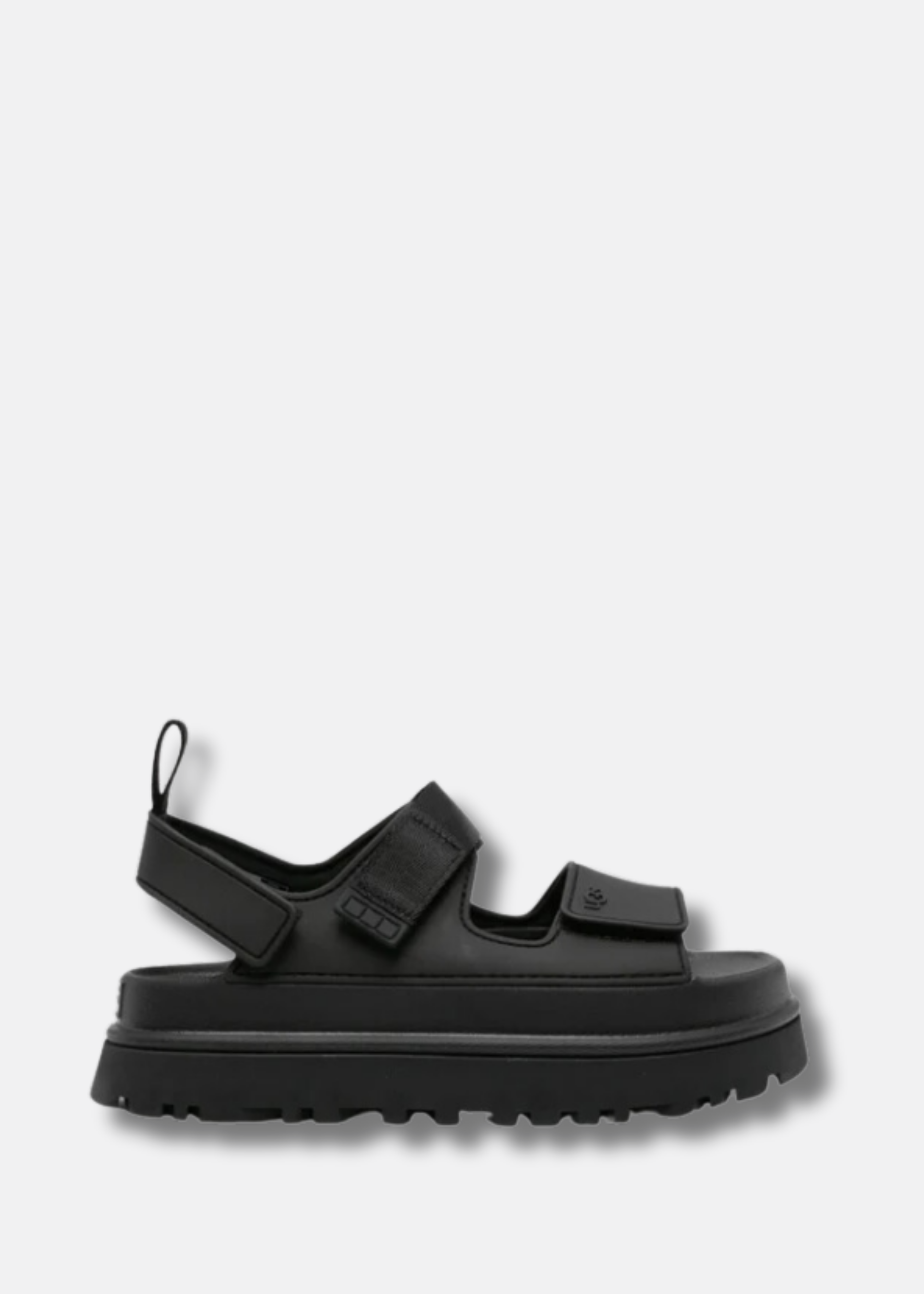 GOLDENGLOW FLATFORM SANDALS BLACK