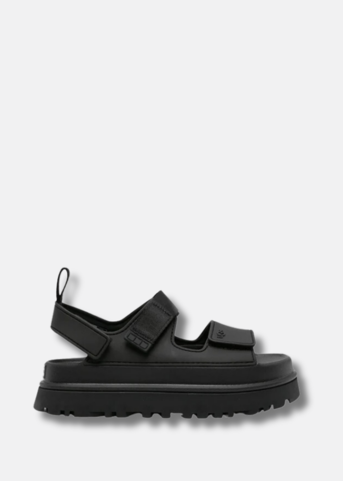 GOLDENGLOW FLATFORM SANDALS BLACK