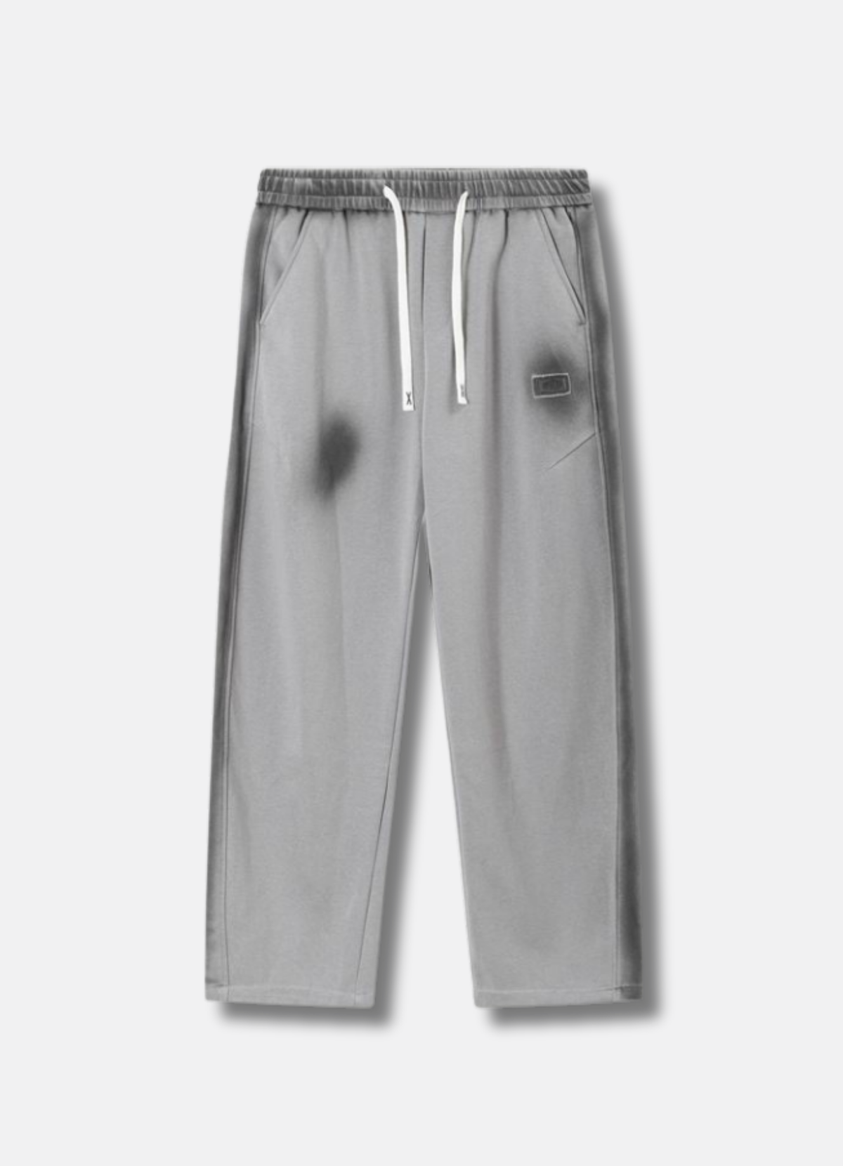 מכנסי טרנינג Alo Yoga – מכנסיים ארוכים בצבע אפור בהיר עם הדפס כוכבים