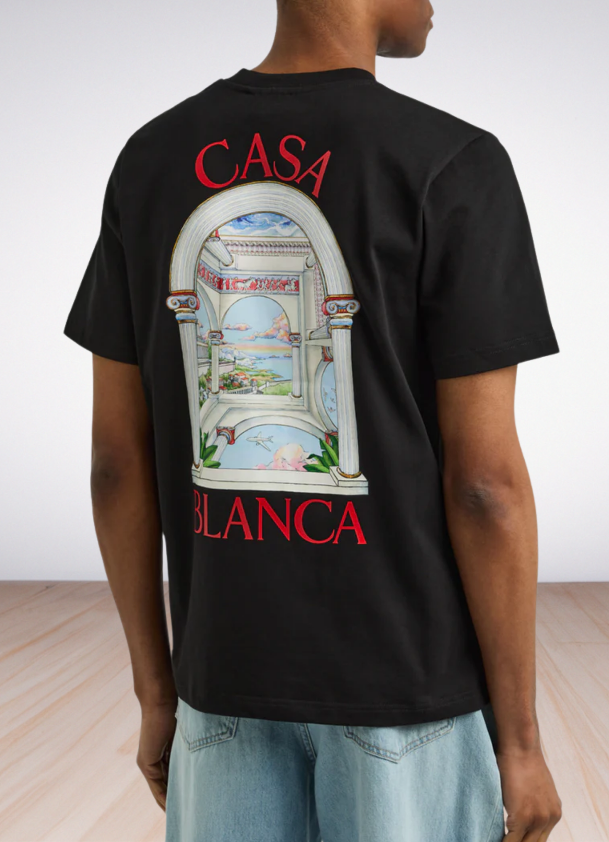 Logo Print T shirt Black