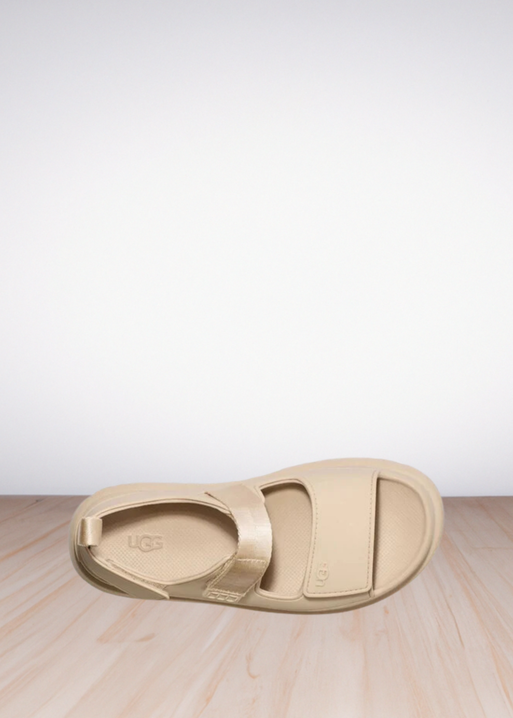 GOLDENGLOW FLATFORM SANDALS WHITE