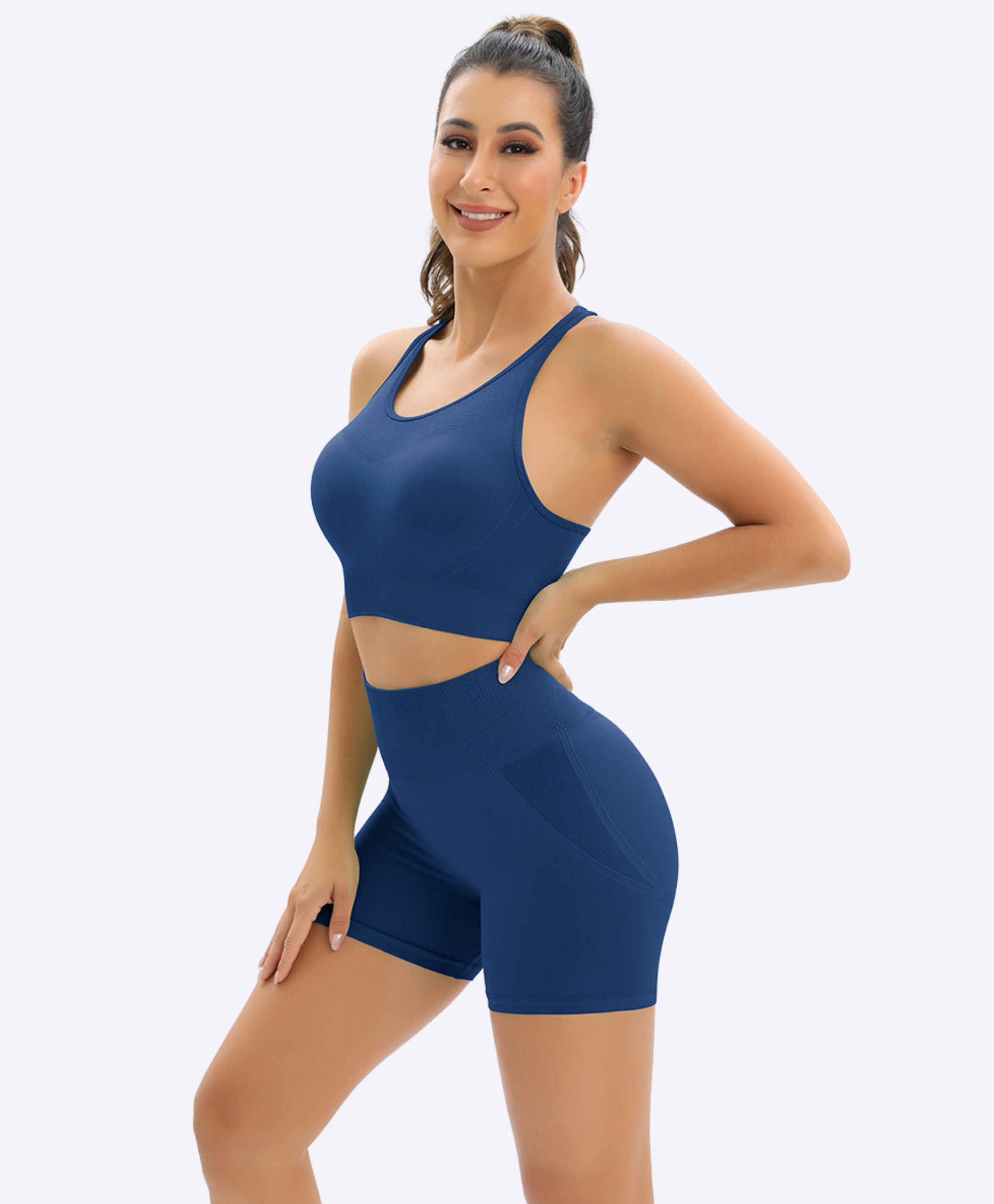 Halo סט יוגה צבע כחול