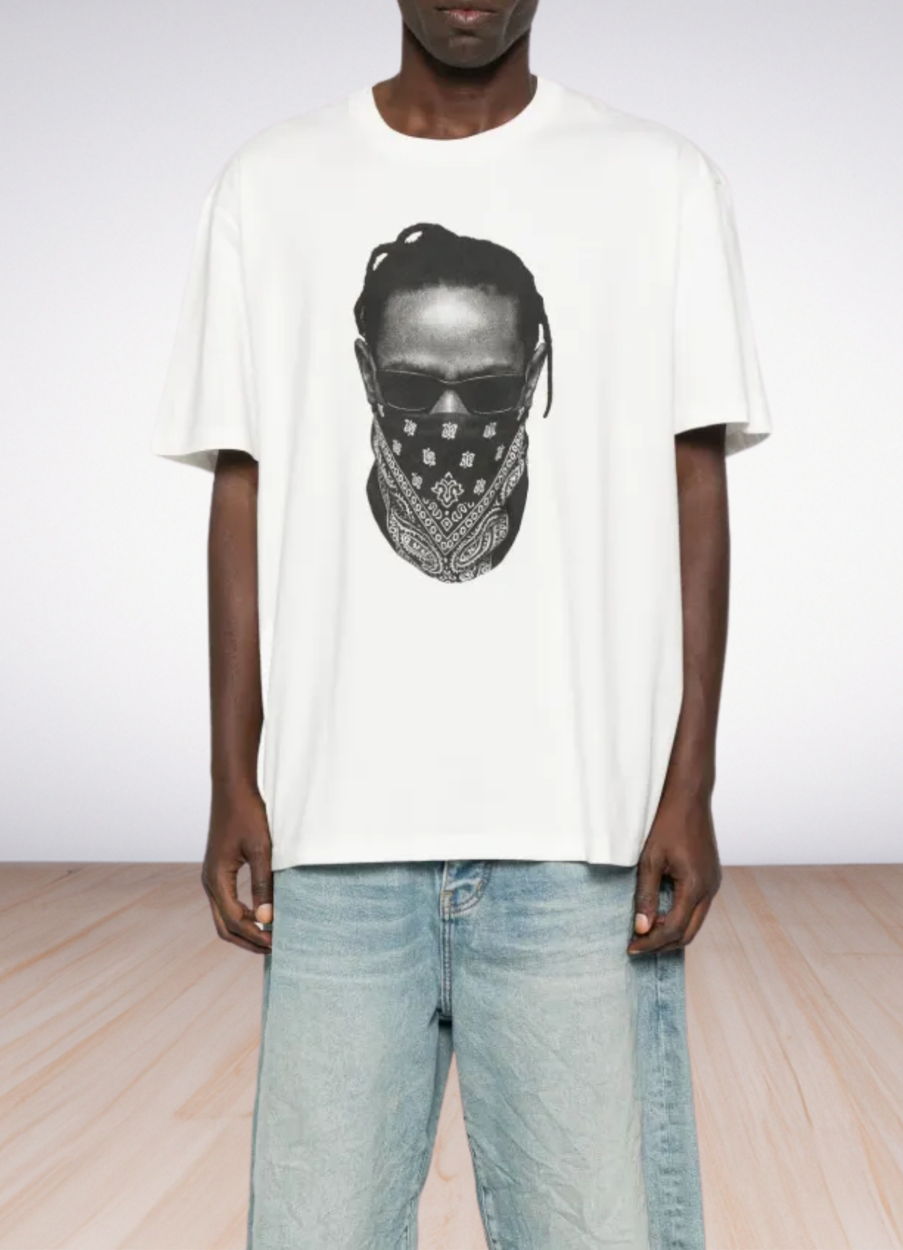 bandana-print graphic T-shirt