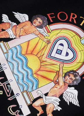 מכנסי טרנינג Casablanca בצבע לבן עם הדפס לוגו צבעוני – מכנסיים ארוכים