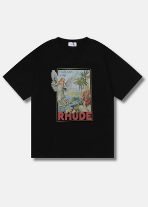 Logo Print T shirt Black