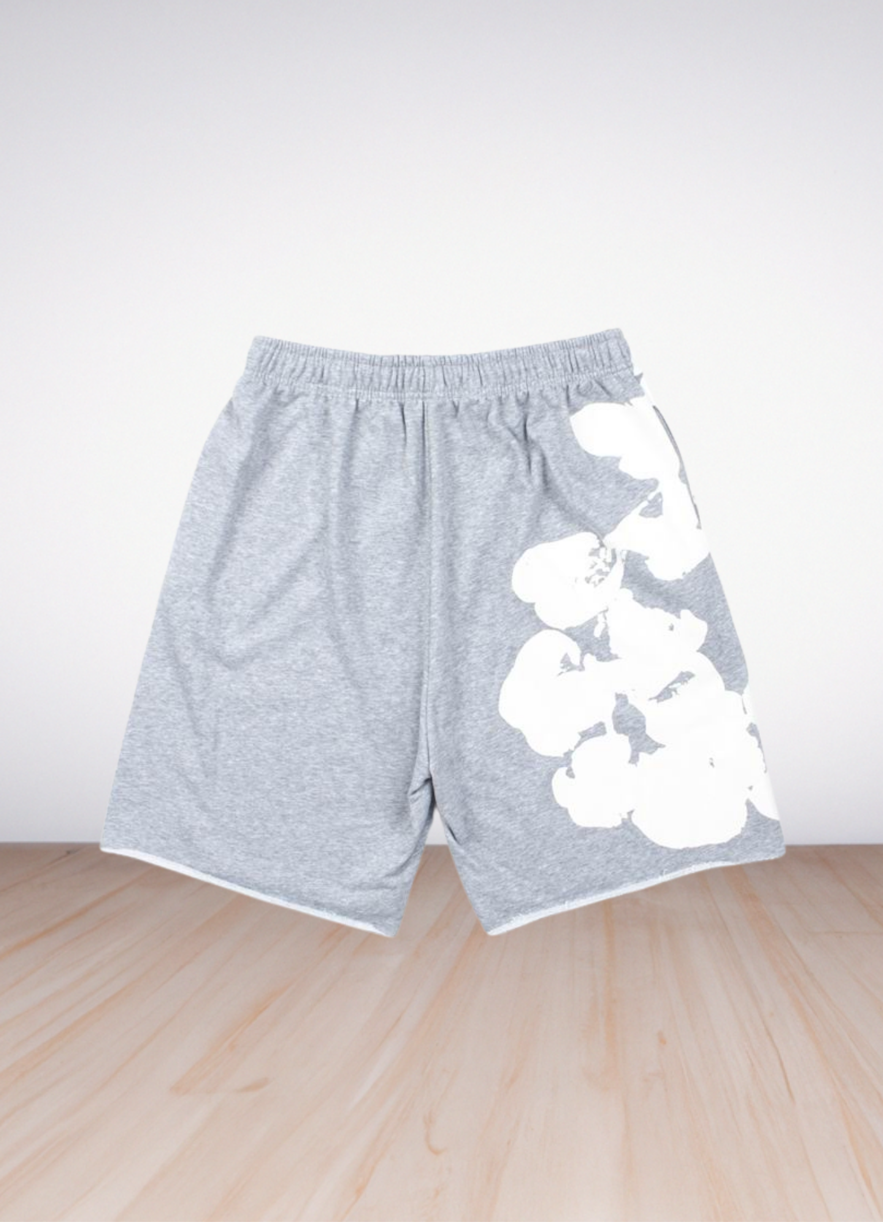 Big Cotton Wreath Sweat Shorts Grey