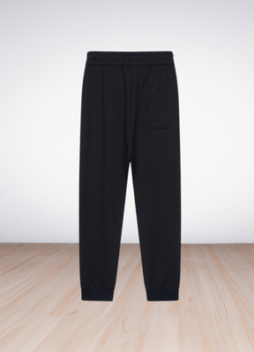 מכנסי טרנינג Casablanca בצבע שחור עם הדפס לוגו צבעוני – מכנסיים ארוכים