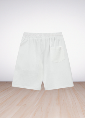 מכנסי שורטס Loewe בצבע לבן עם הדפס לוגו אומנותי