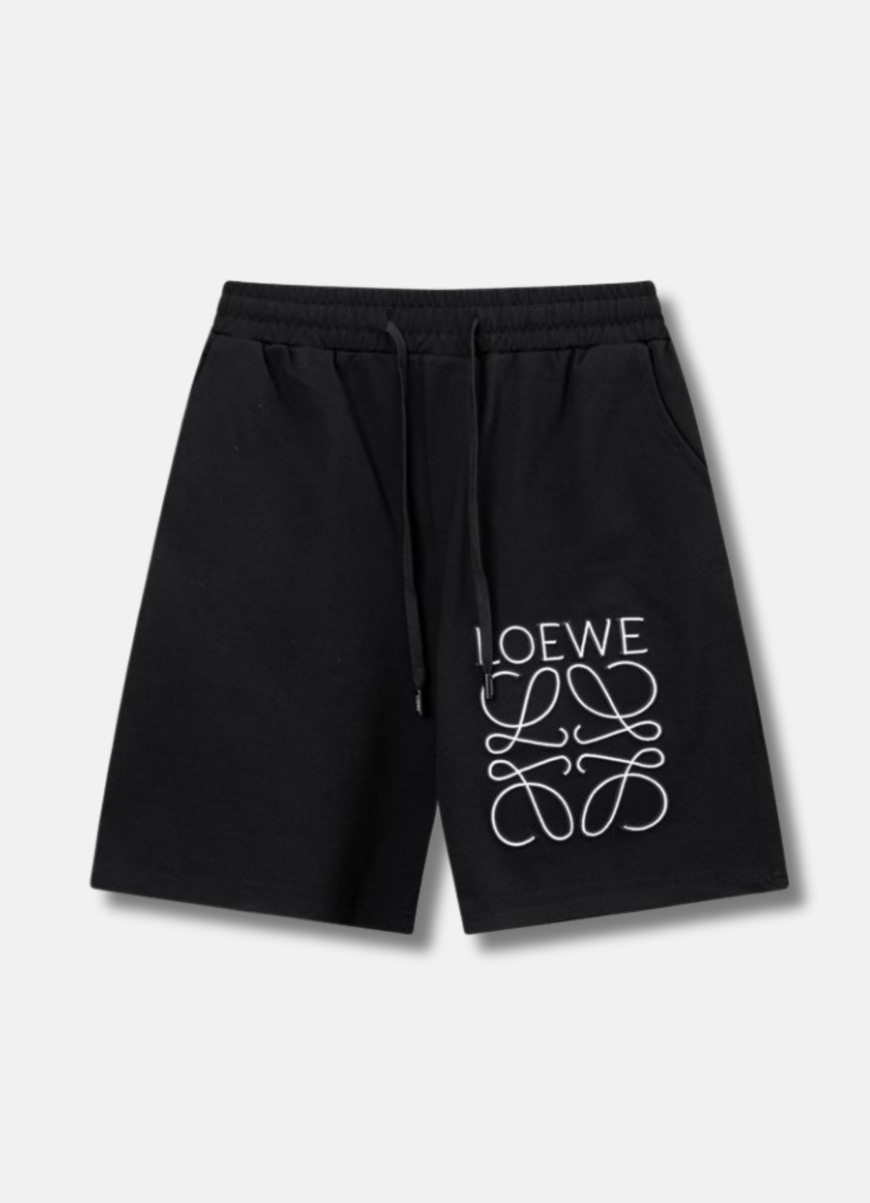 מכנסי שורטס Loewe בצבע שחור עם הדפס לוגו