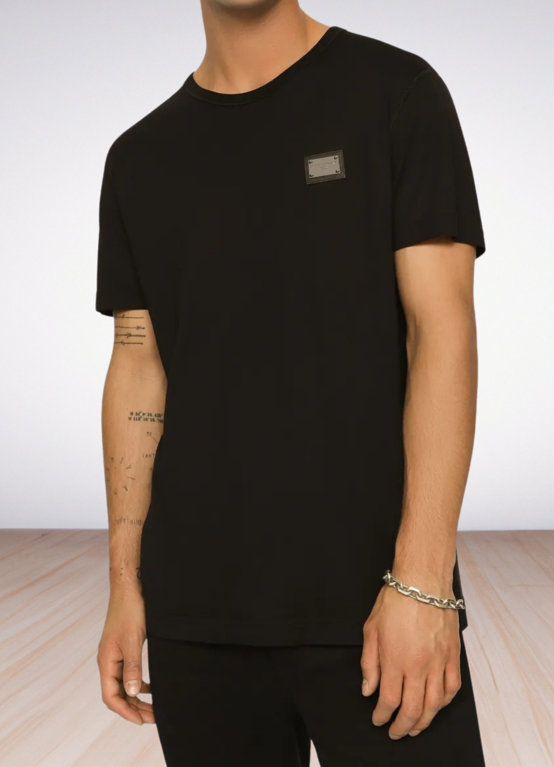 cotton T-shirt with branded tag