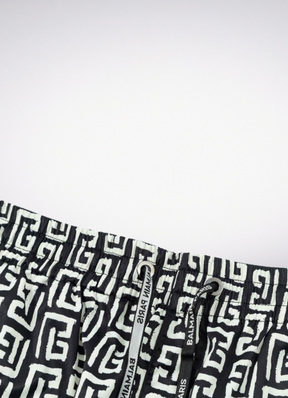 Logo Printed Drawstring Swim Shorts בגד ים