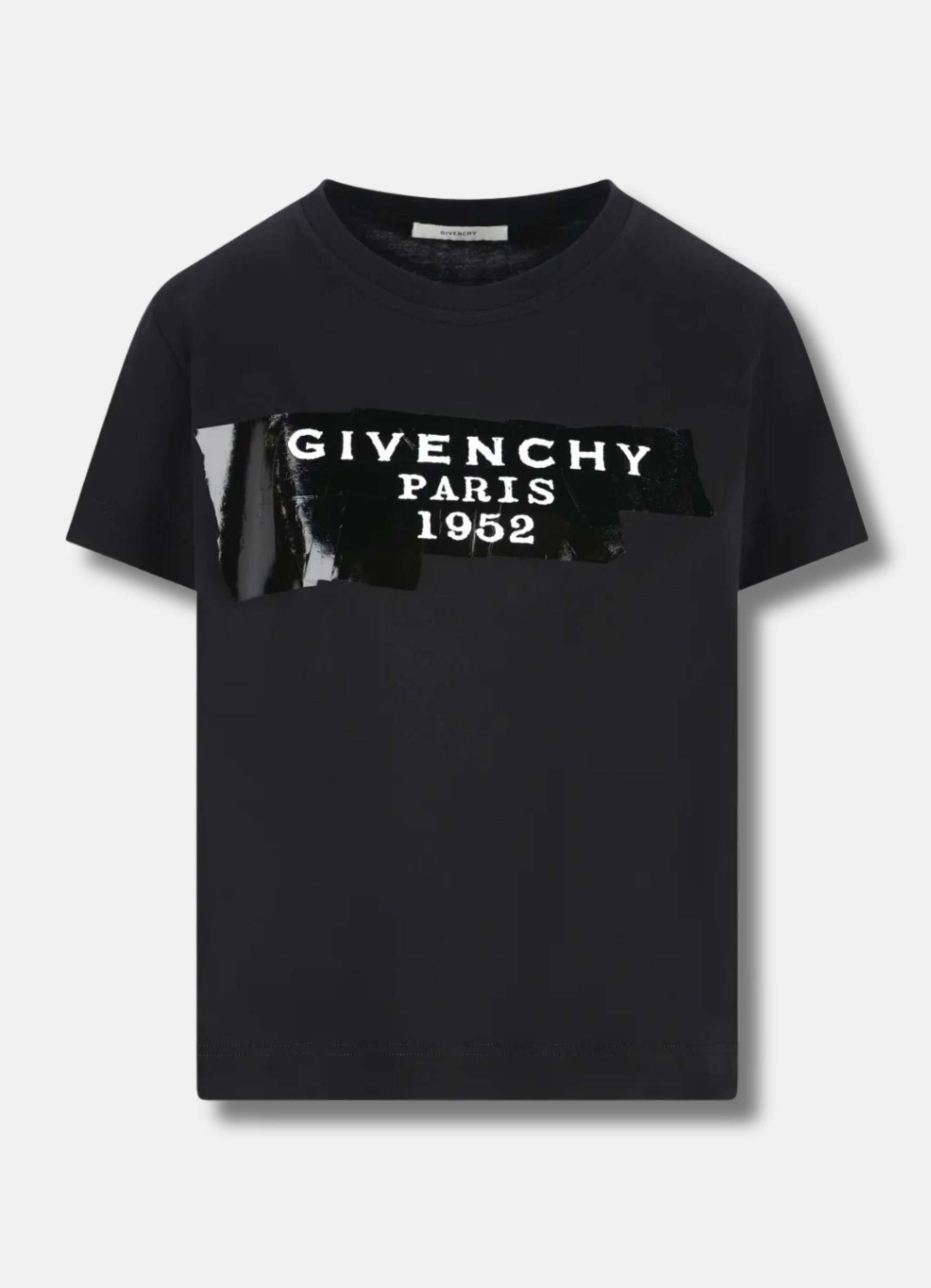 logo-print cotton T-shirt טי שירט צבע שחור