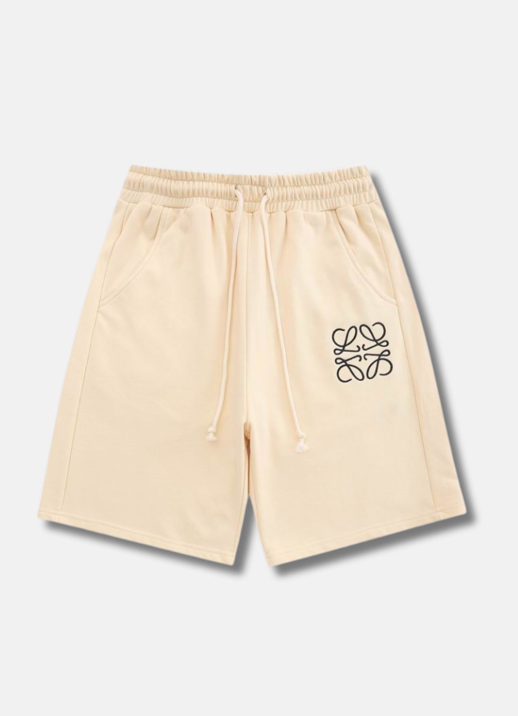 מכנסי שורטס Loewe בצבע בז'ֶ עם רקמת לוגו