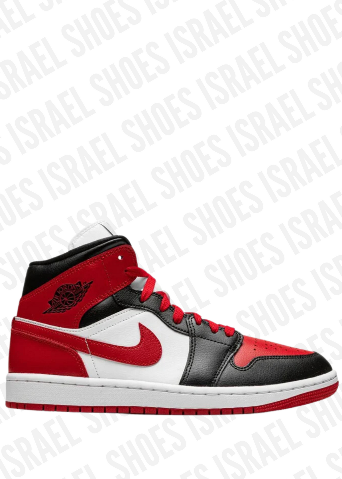 Air Jordan 1 Mid "Bred Toe Black Red" sneakers